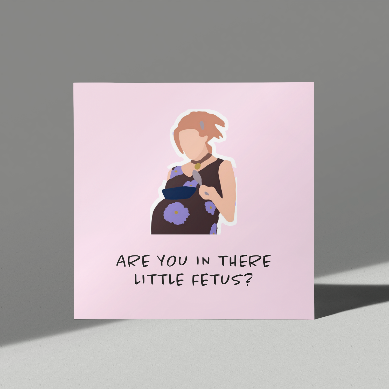 Are You in There Little Fetus Pink Card