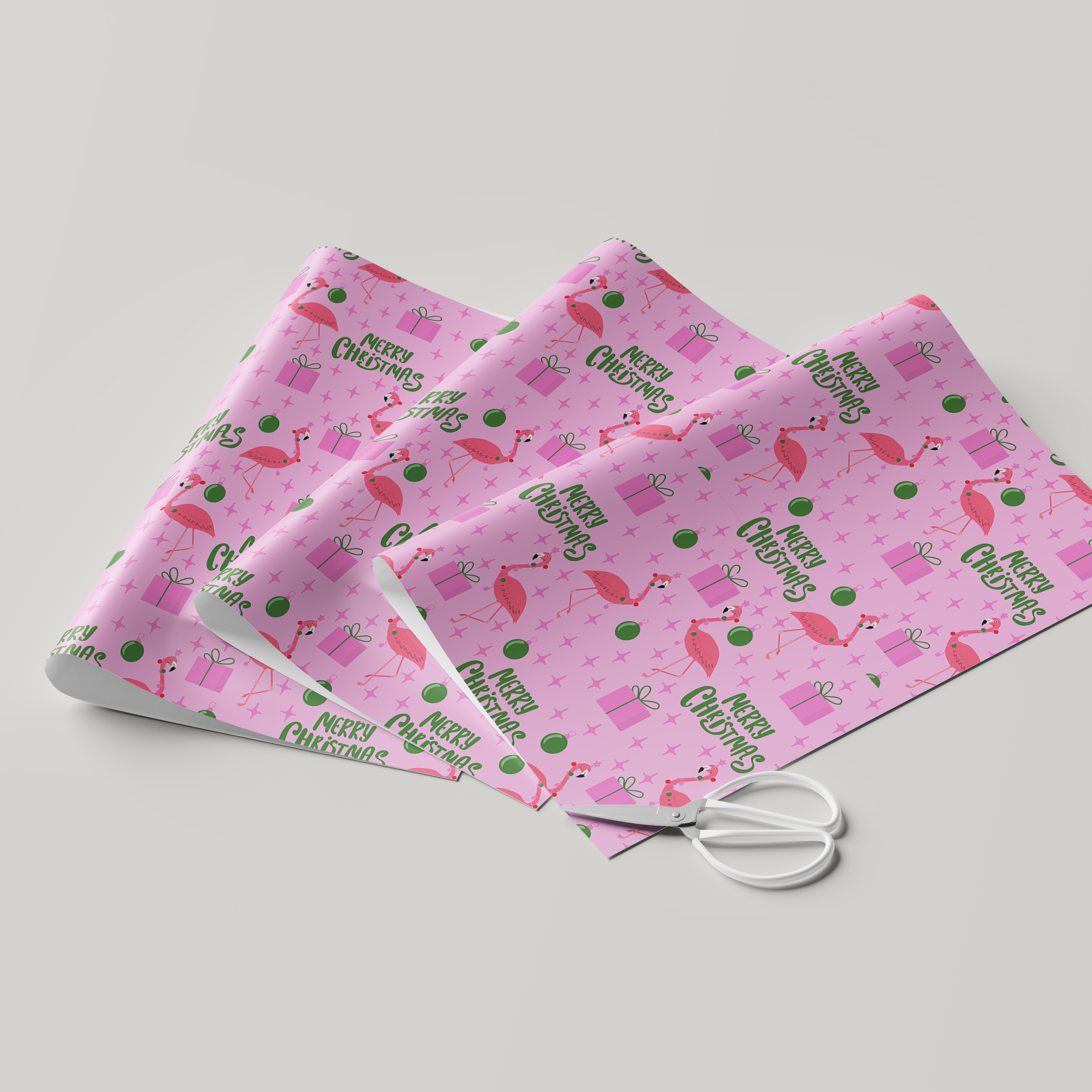 Flamingo Christmas Wrapping Paper