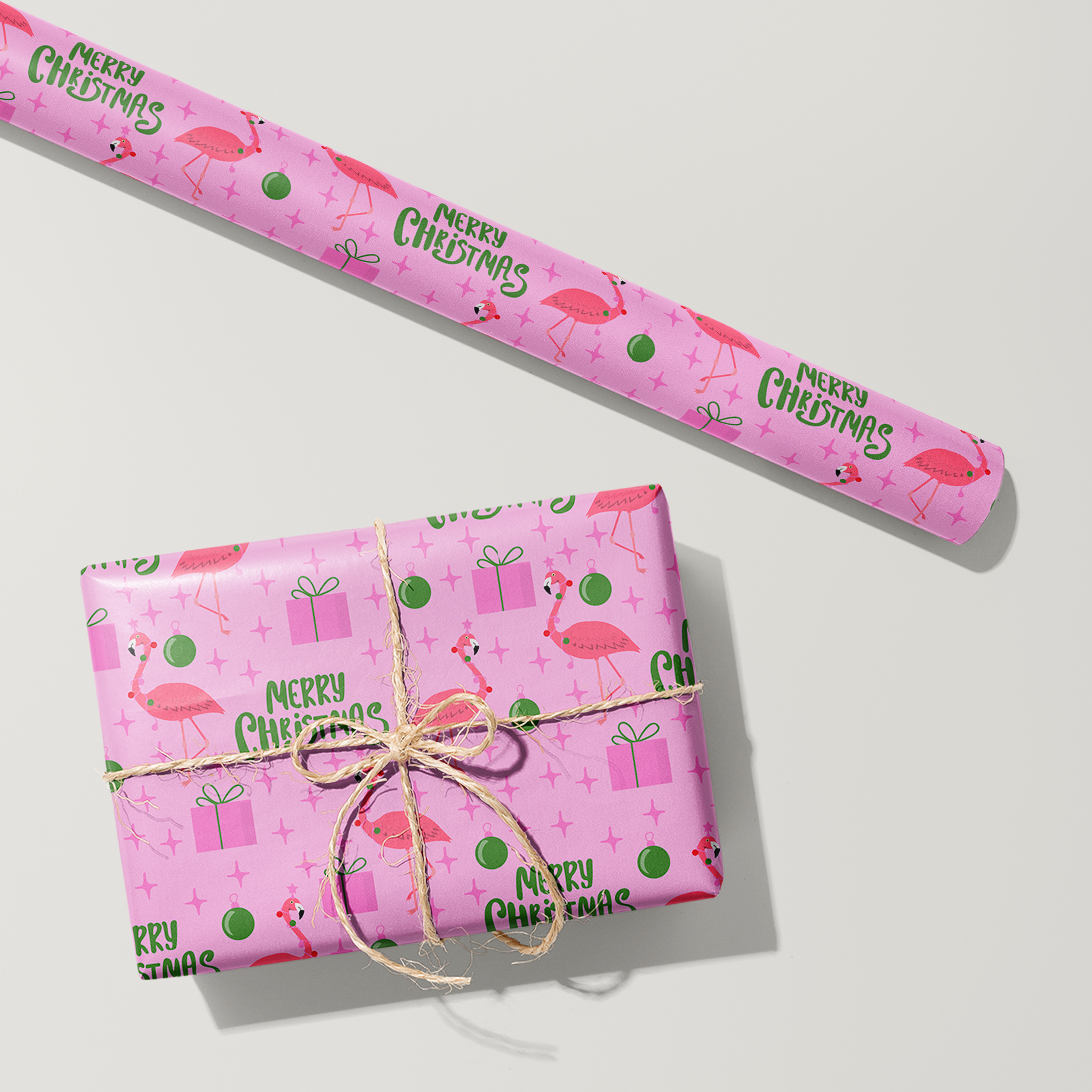 Flamingo Christmas Wrapping Paper