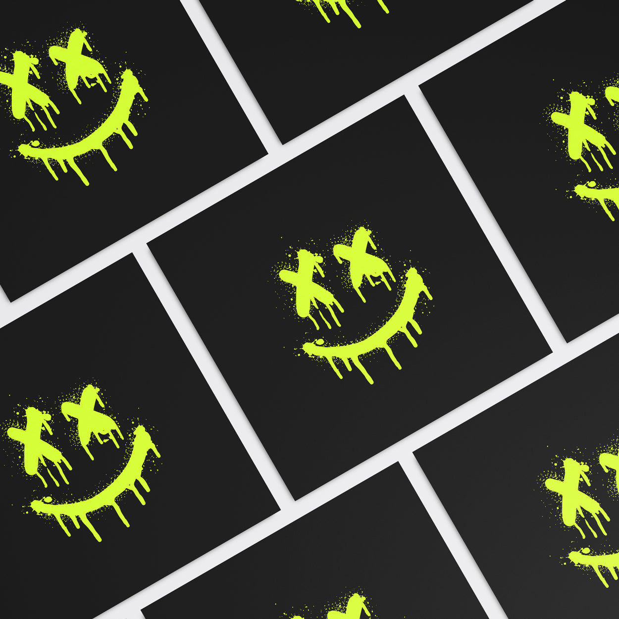 Grunge Smiley Face Card