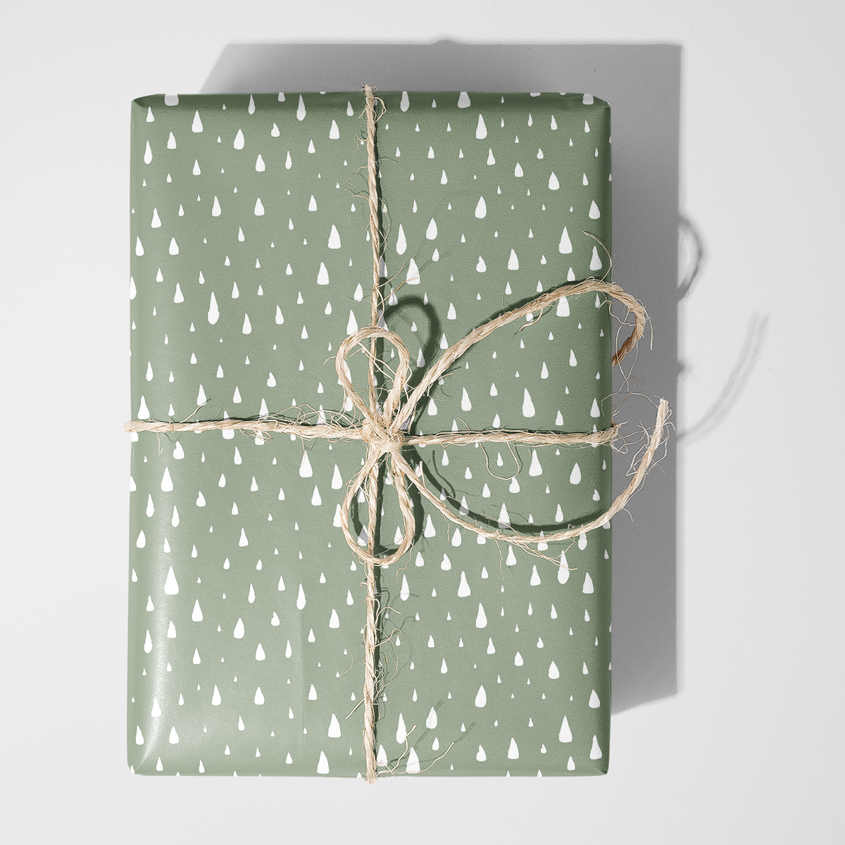 Green Snow Wrapping Paper