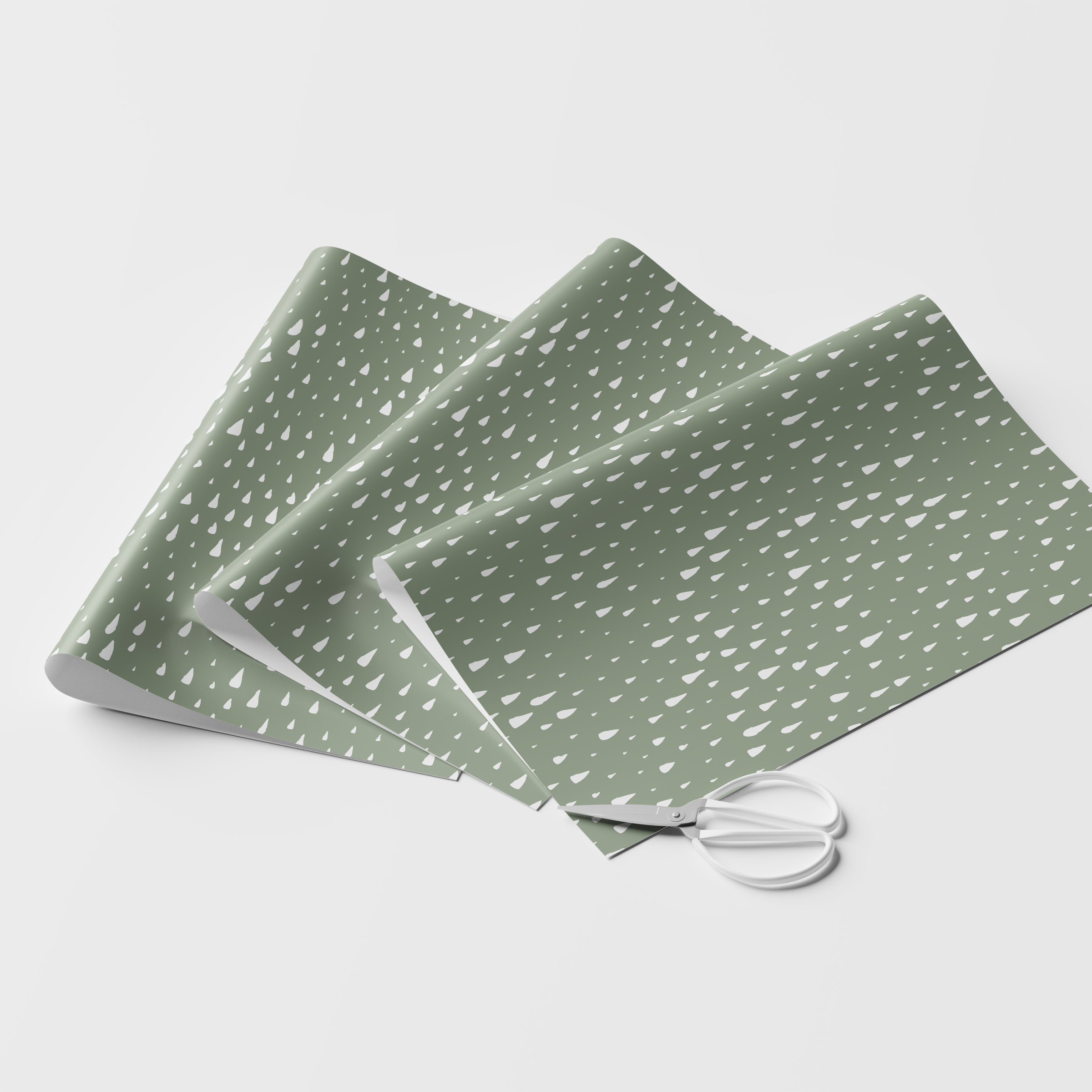 Green Snow Wrapping Paper