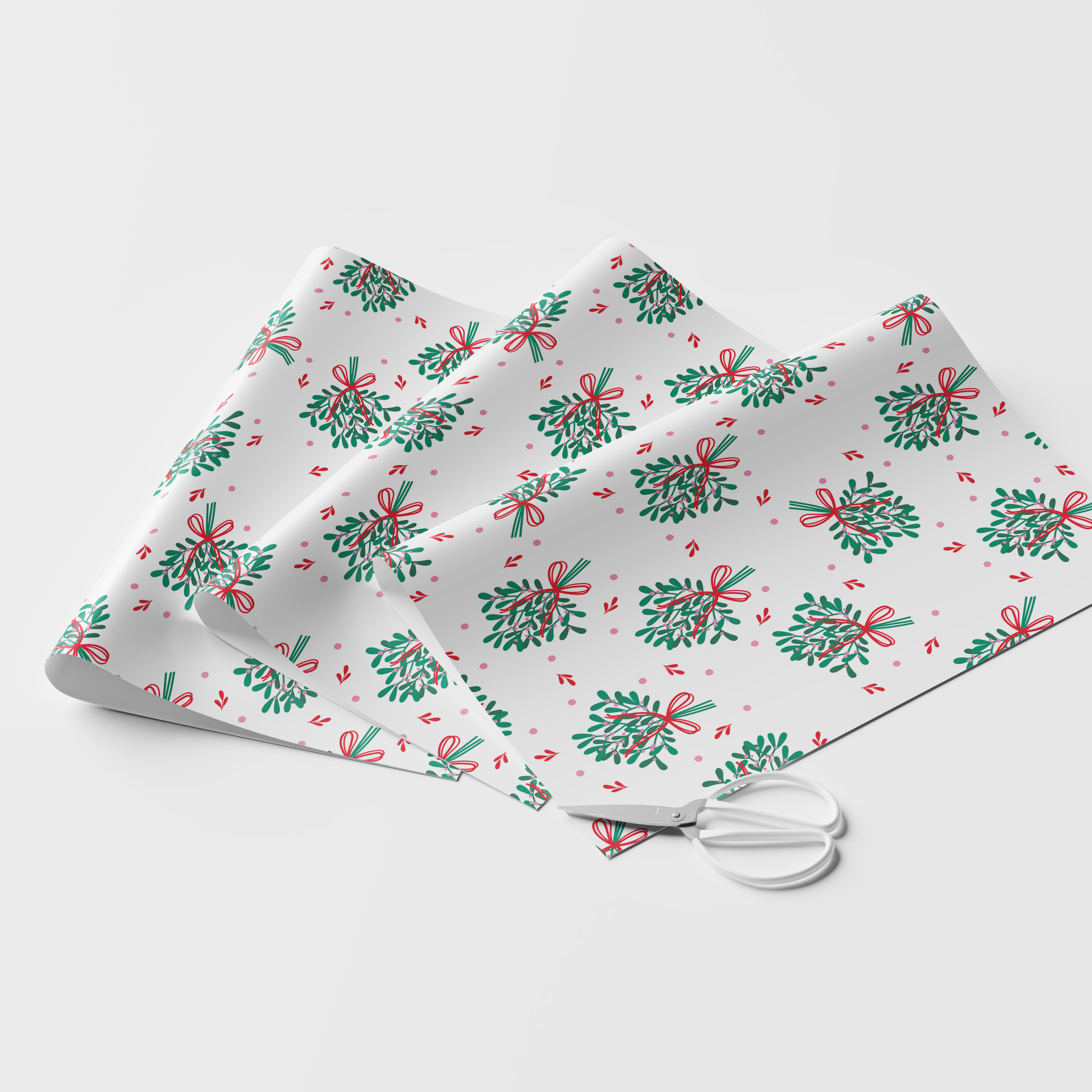 Hanging Mistletoe Wrapping Paper