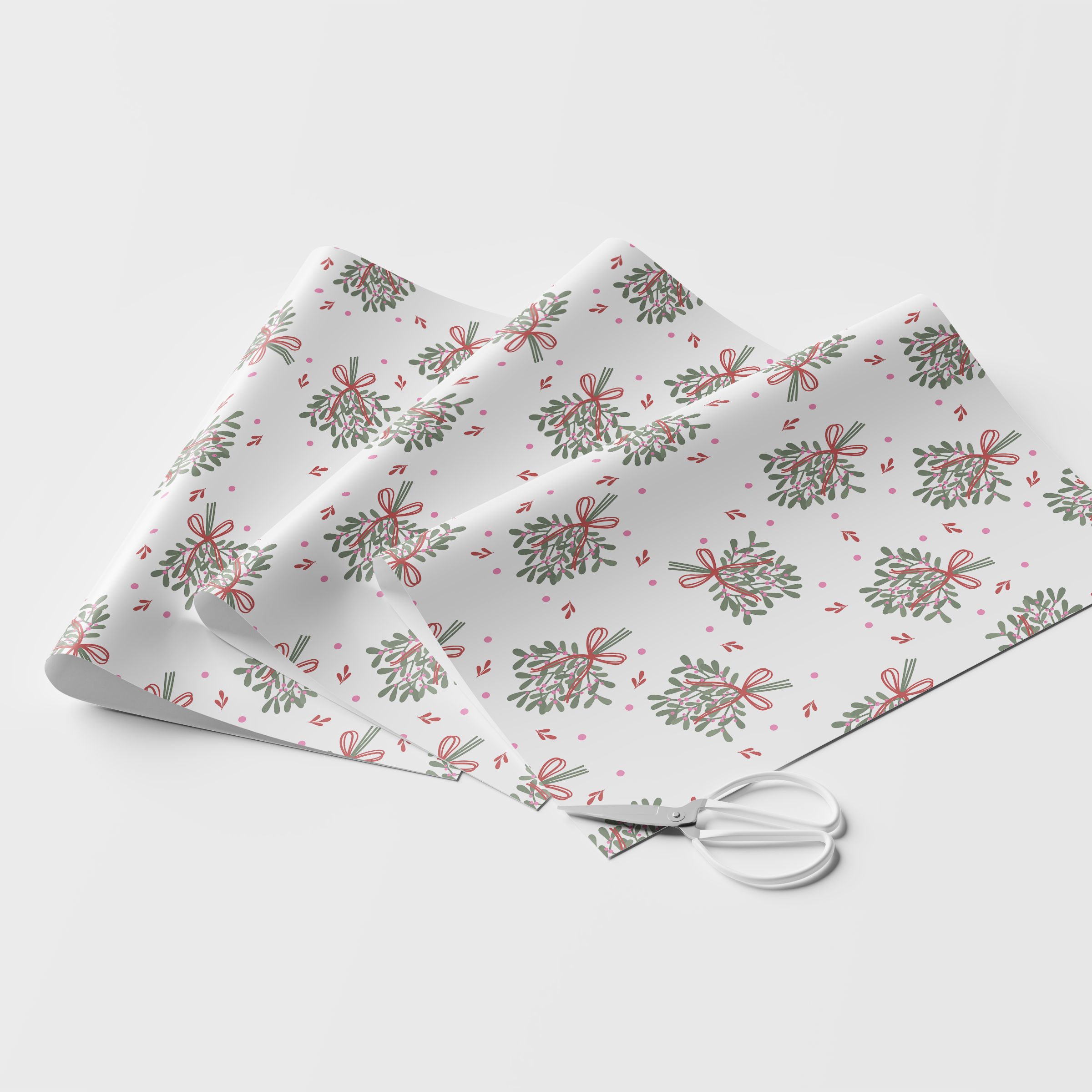 Hanging Mistletoe Wrapping Paper