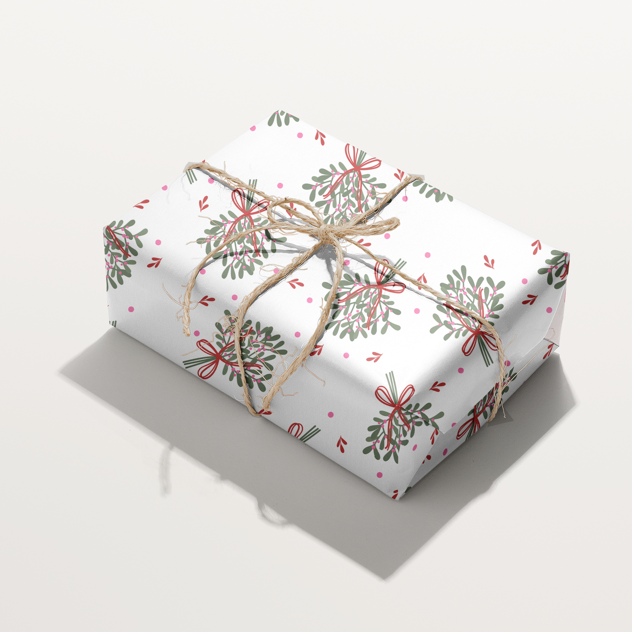 Hanging Mistletoe Wrapping Paper