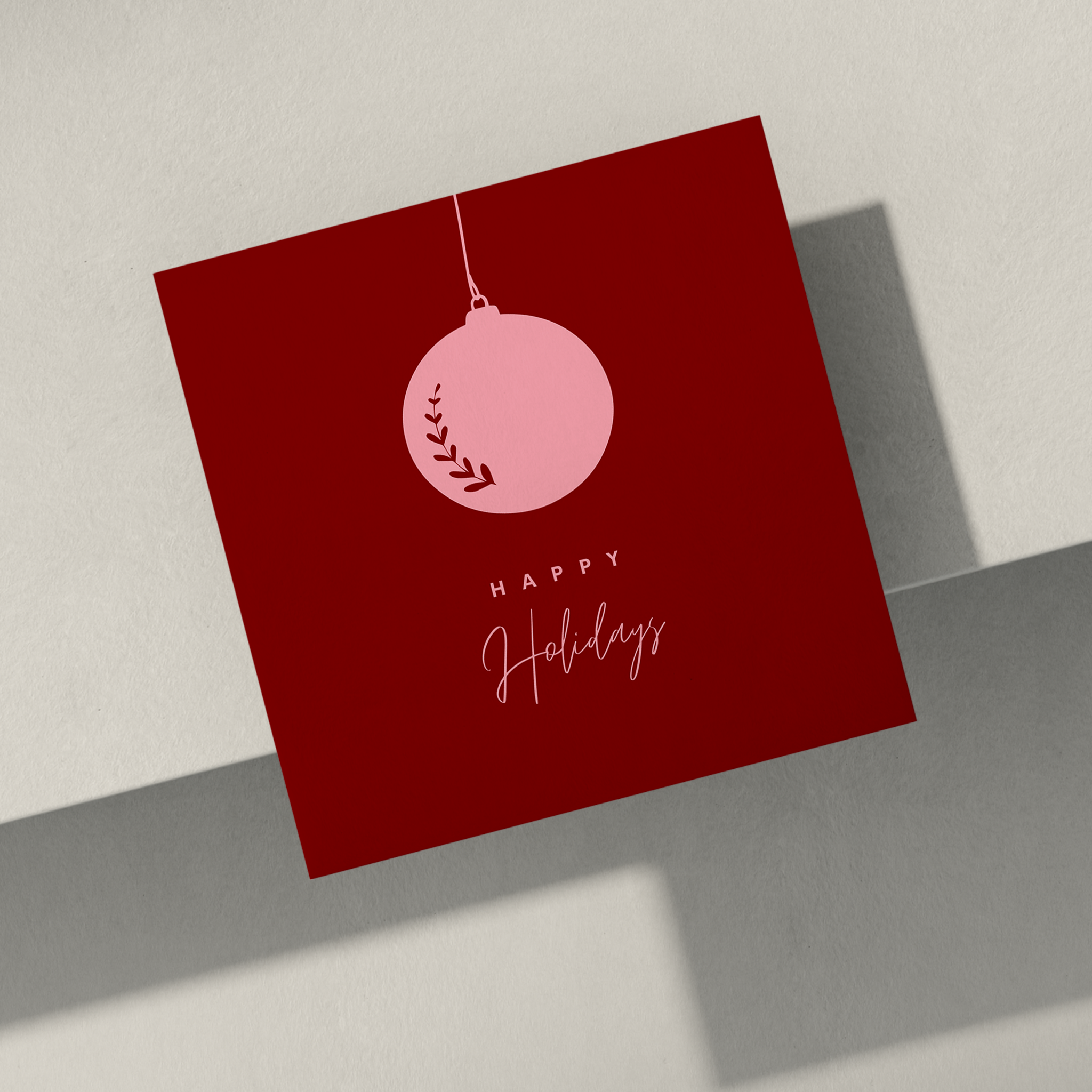 Happy Holidays Ornament Card