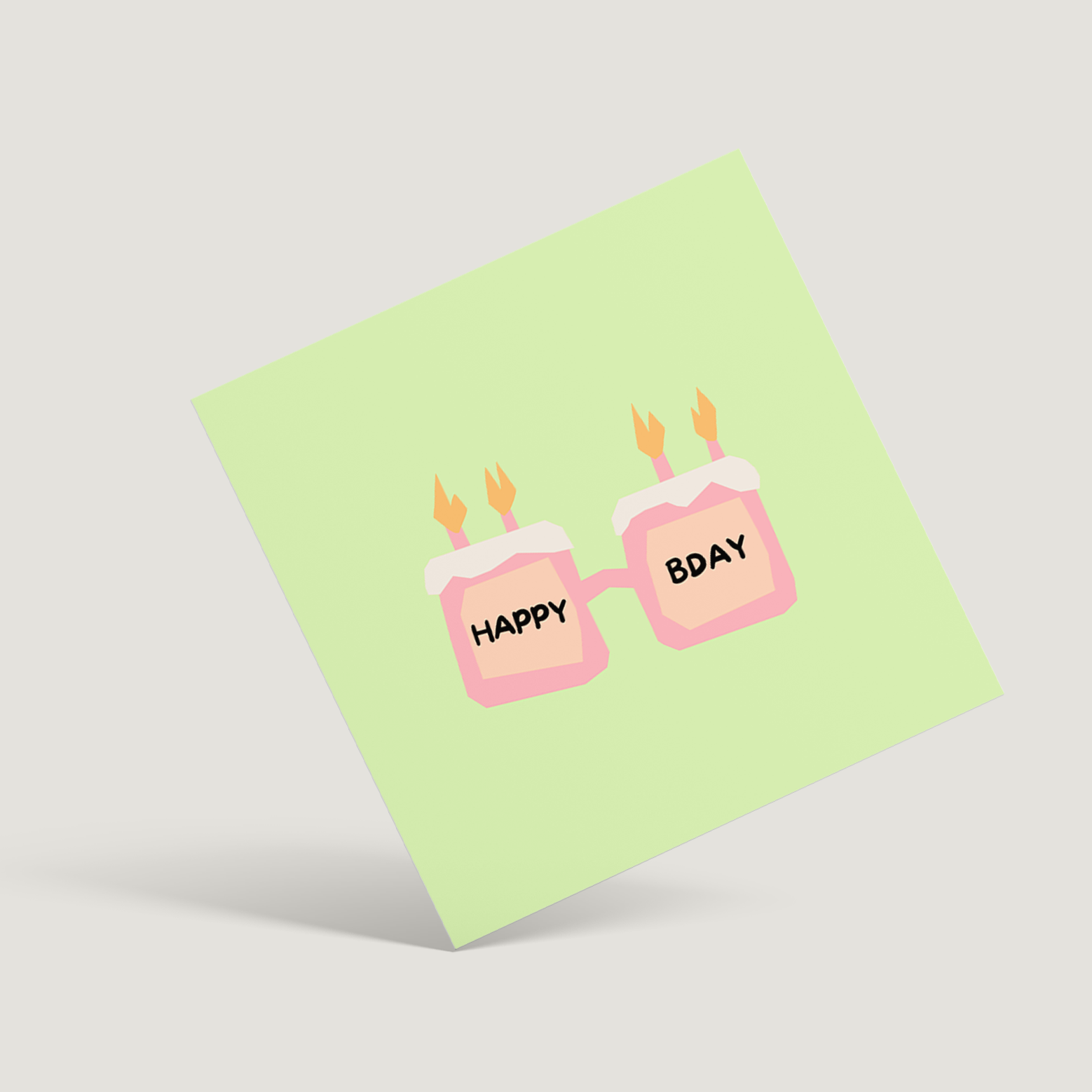 Happy Bday Glasses Card