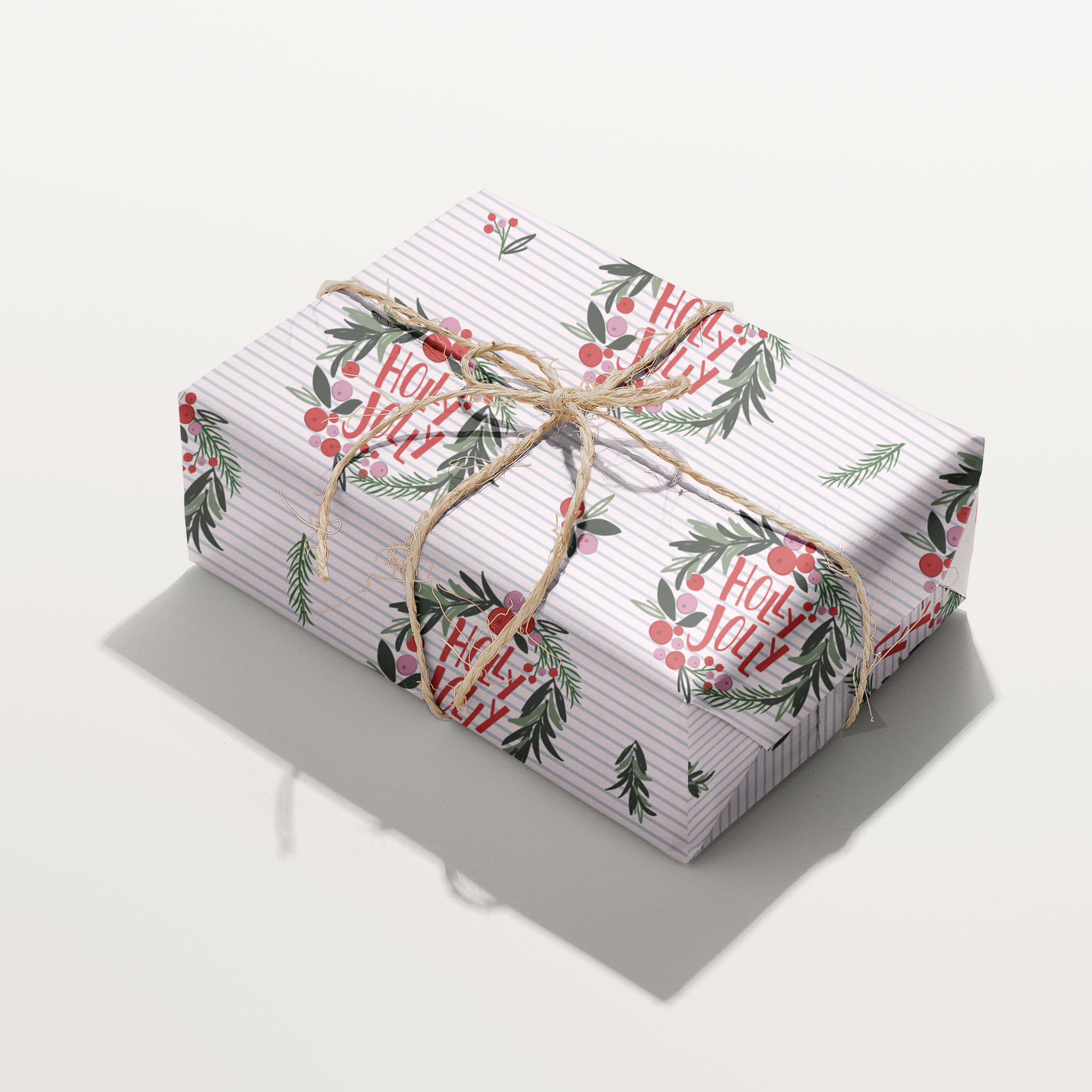 Holly Jolly Wreaths Wrapping Papers