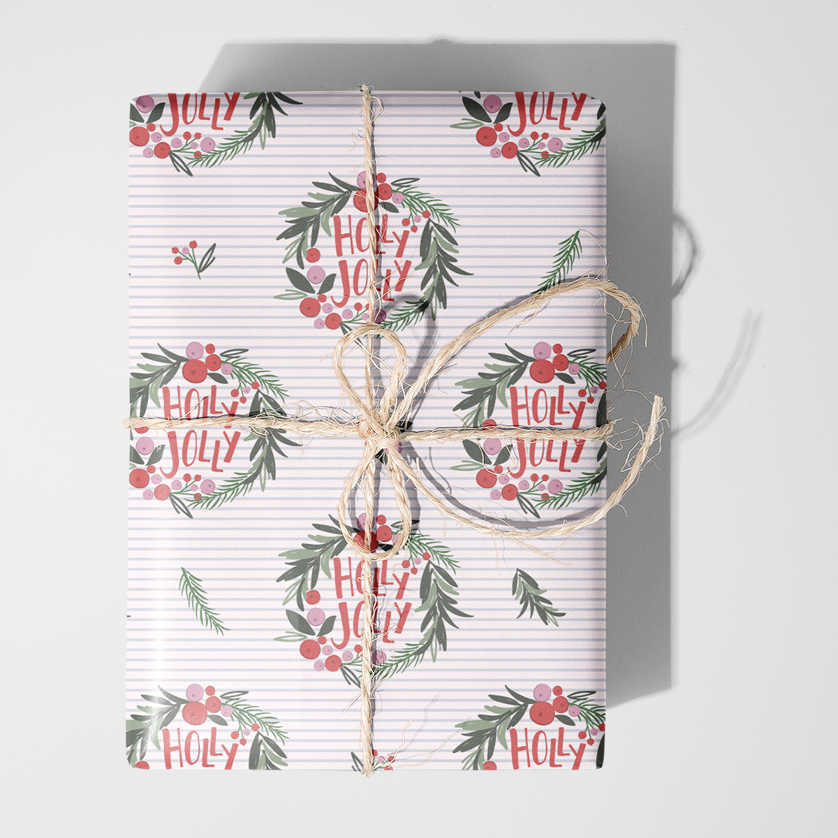 Holly Jolly Wreaths Wrapping Papers