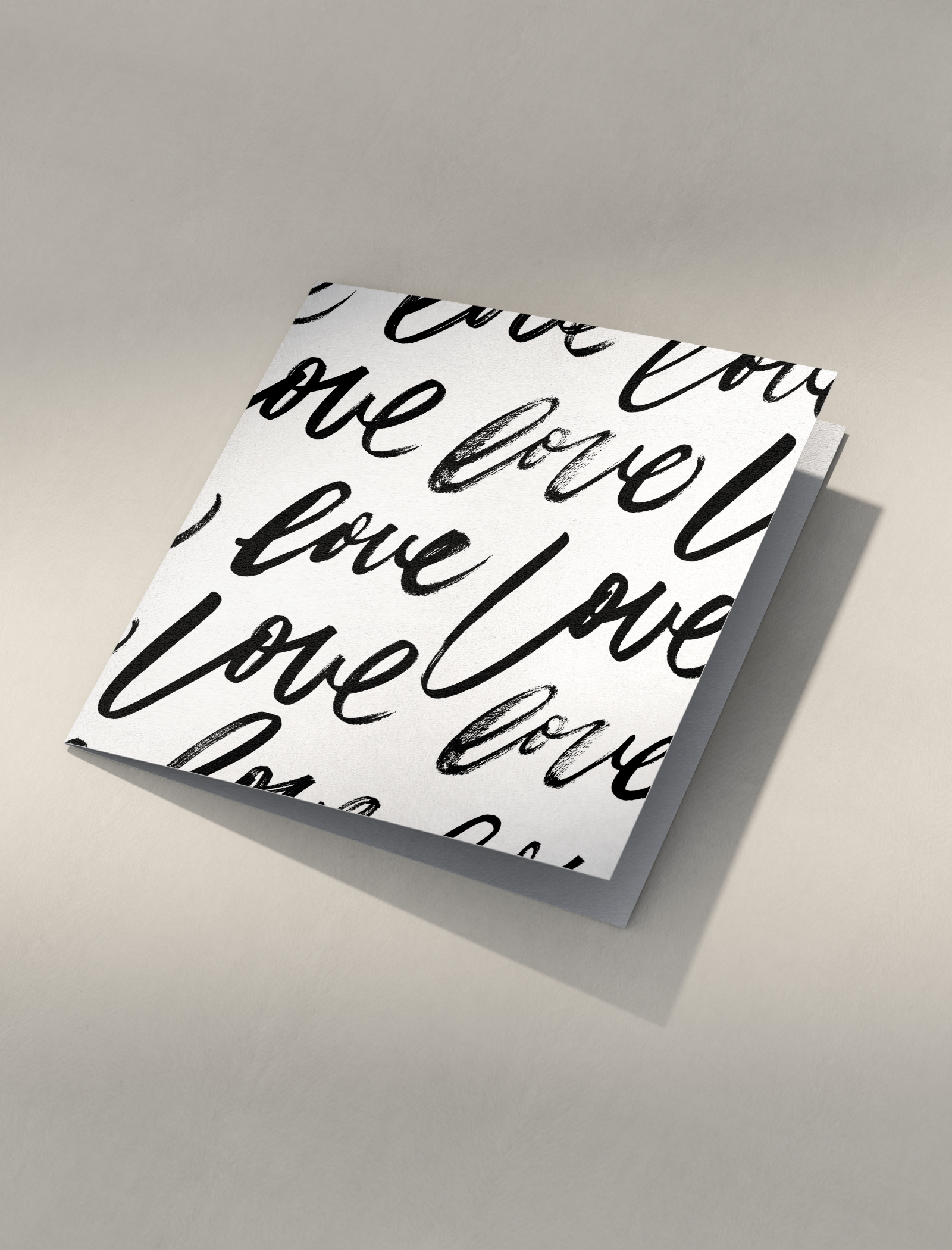 Love Pattern Script Card