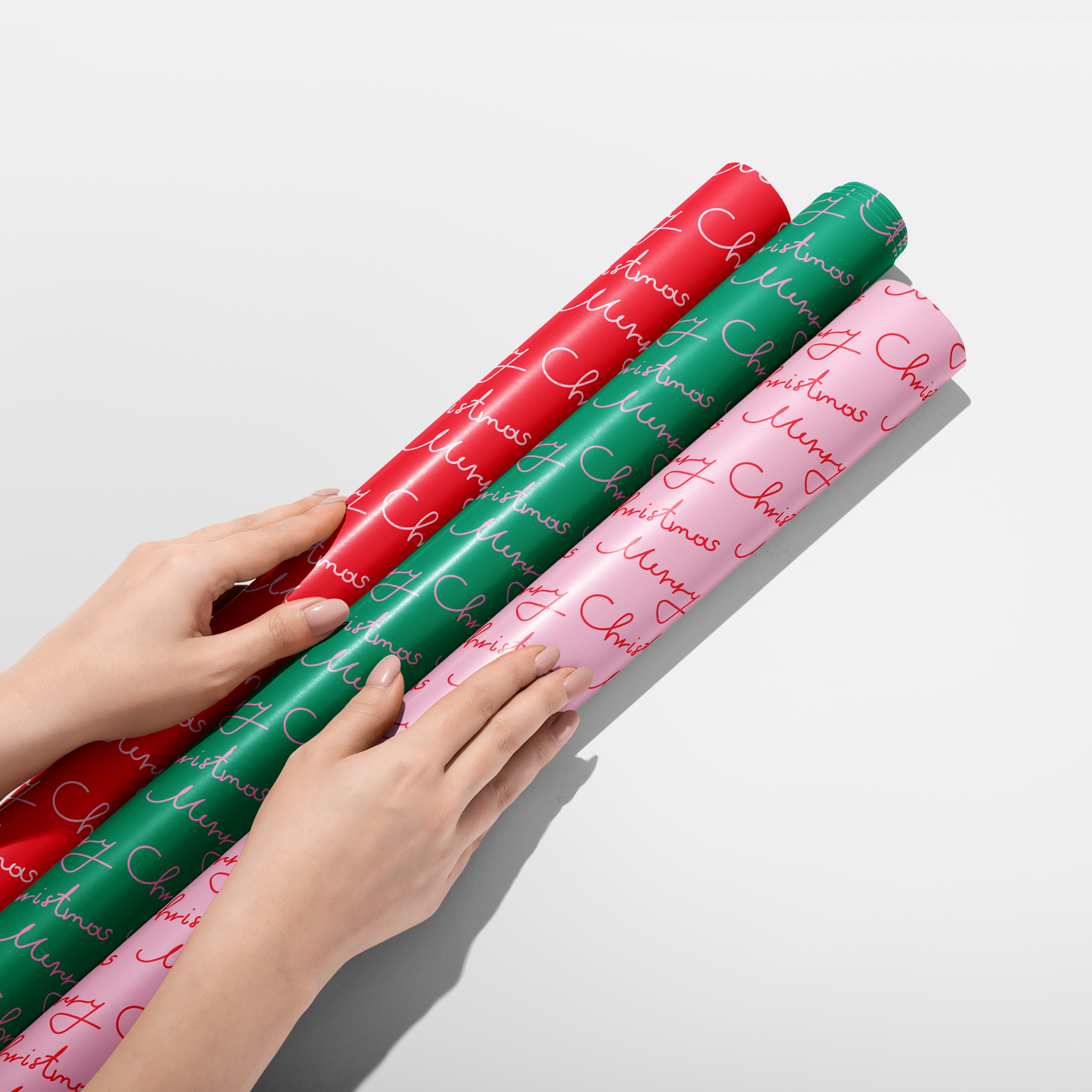 Merry Christmas Script Wrapping Paper