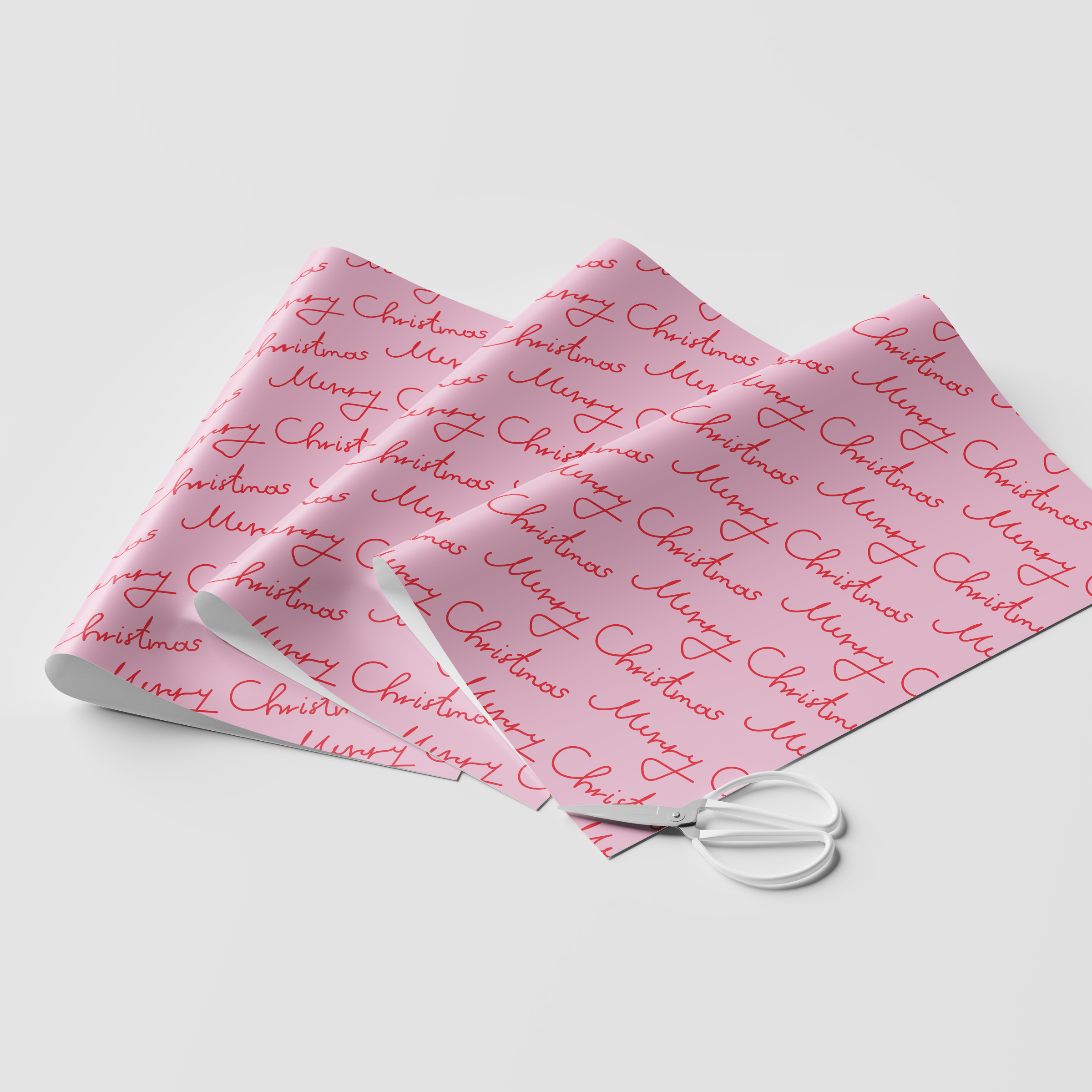 Merry Christmas Script Wrapping Paper