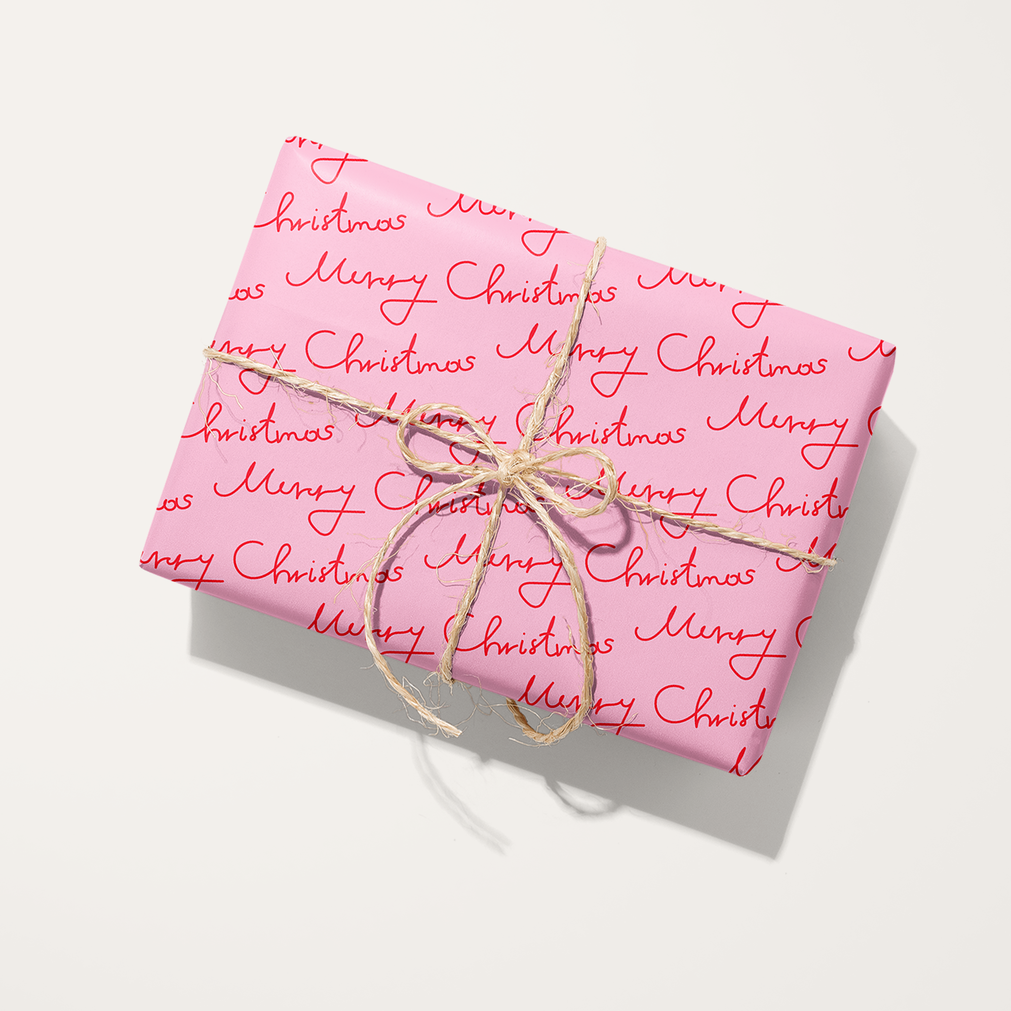 Merry Christmas Script Wrapping Paper