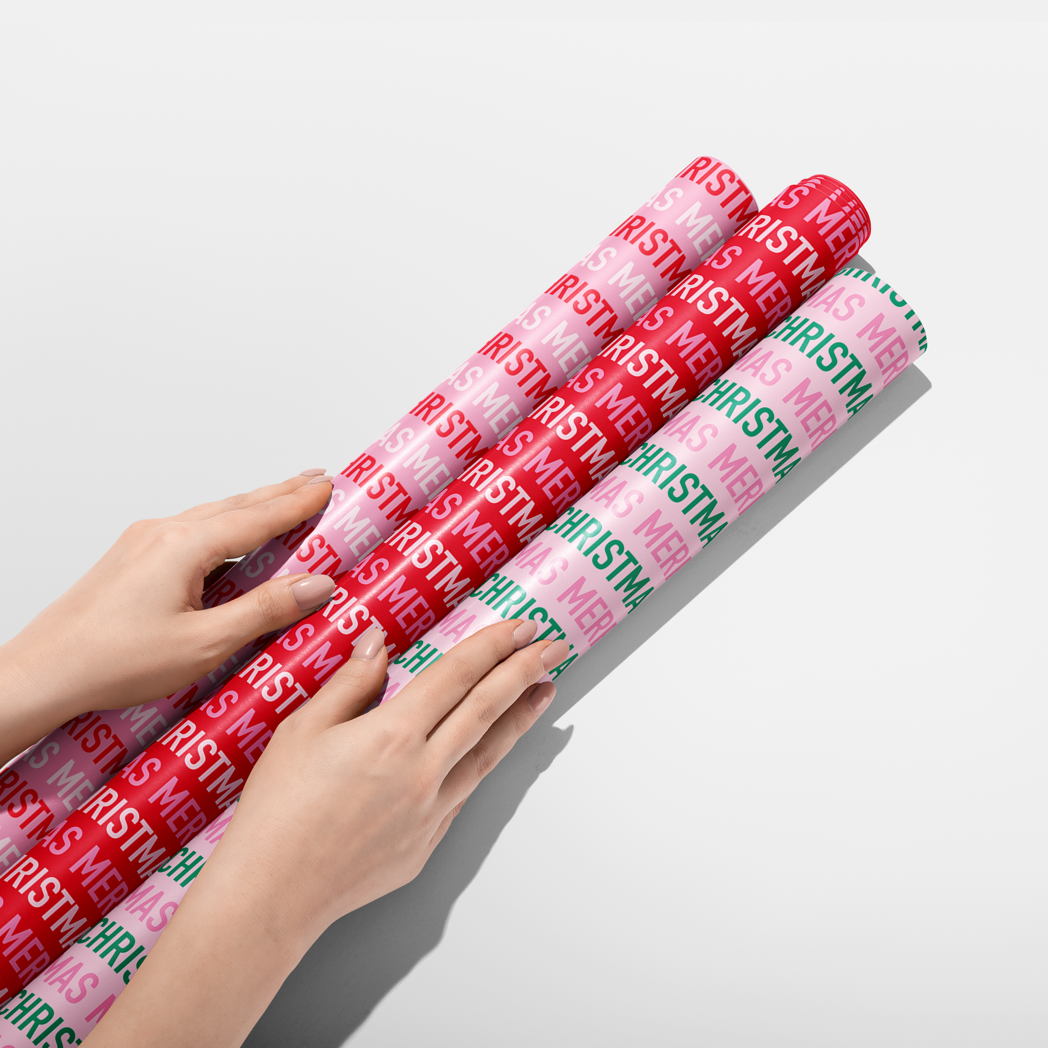 Merry Christmas Text Wrapping Paper