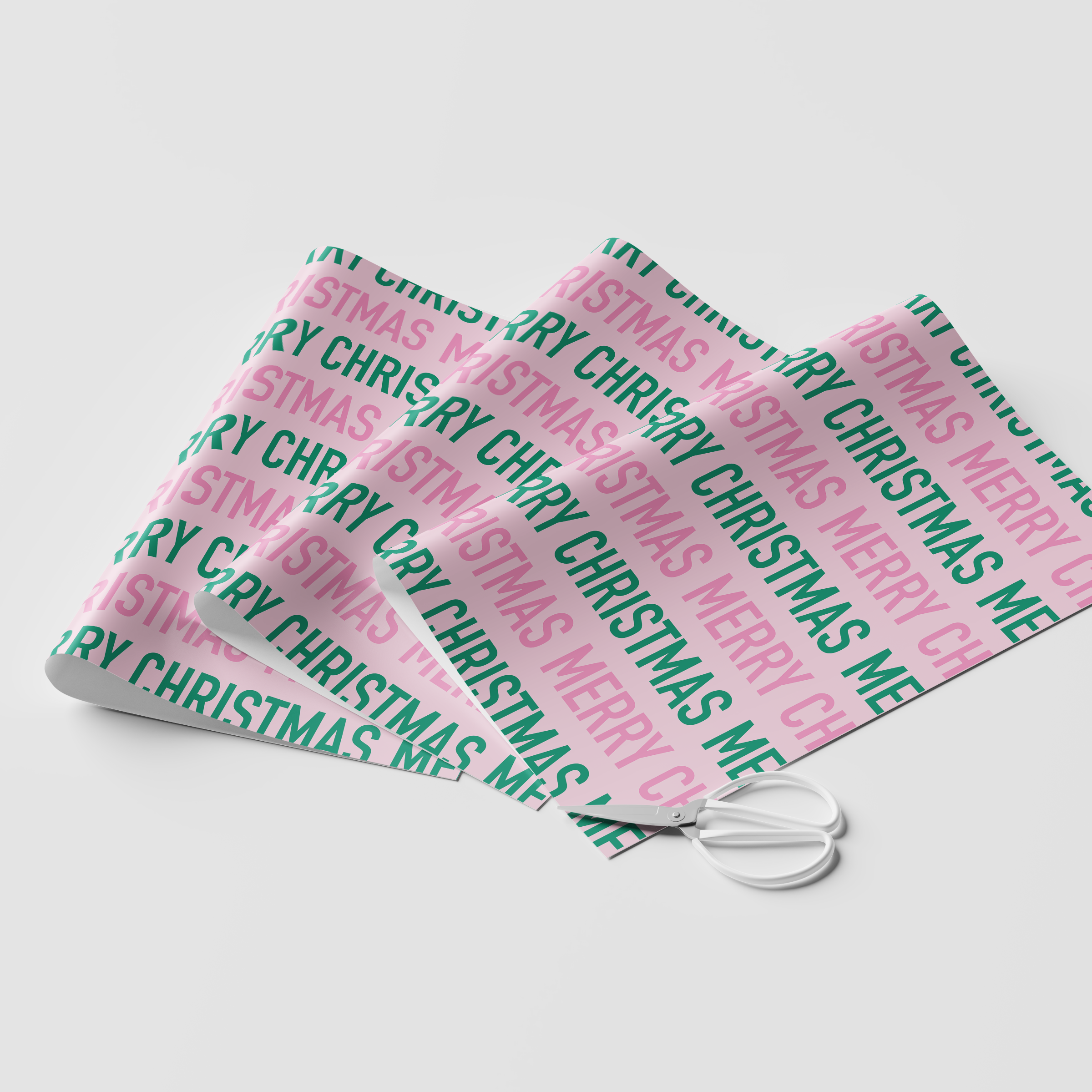 Merry Christmas Text Wrapping Paper