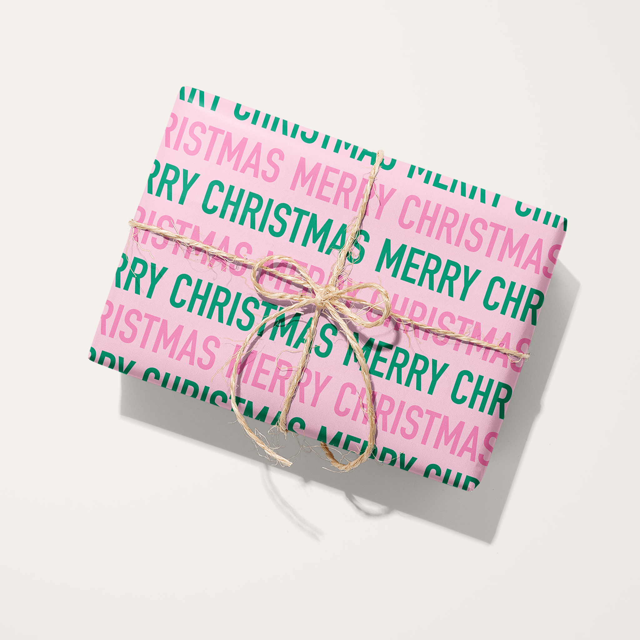 Merry Christmas Text Wrapping Paper