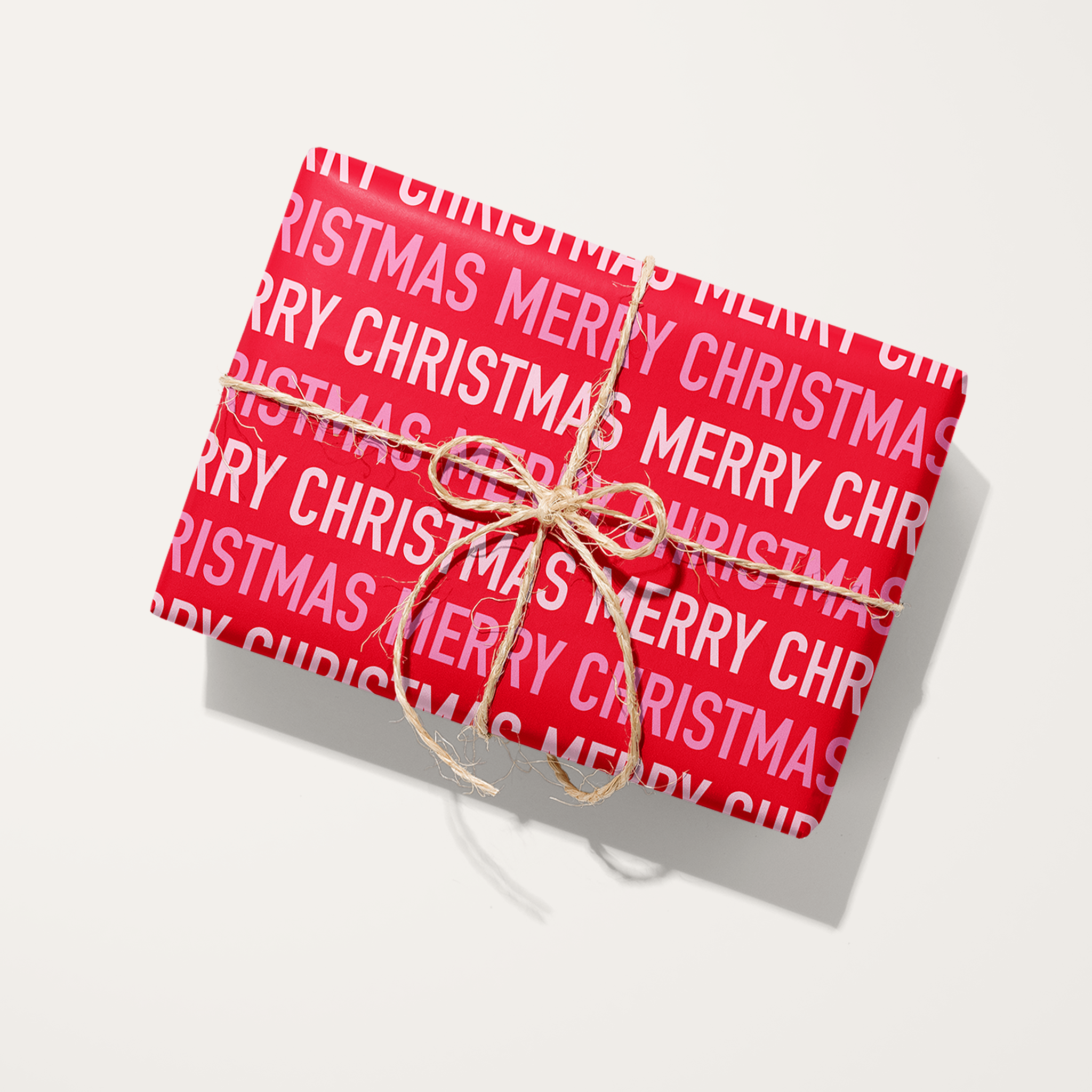 Merry Christmas Text Wrapping Paper