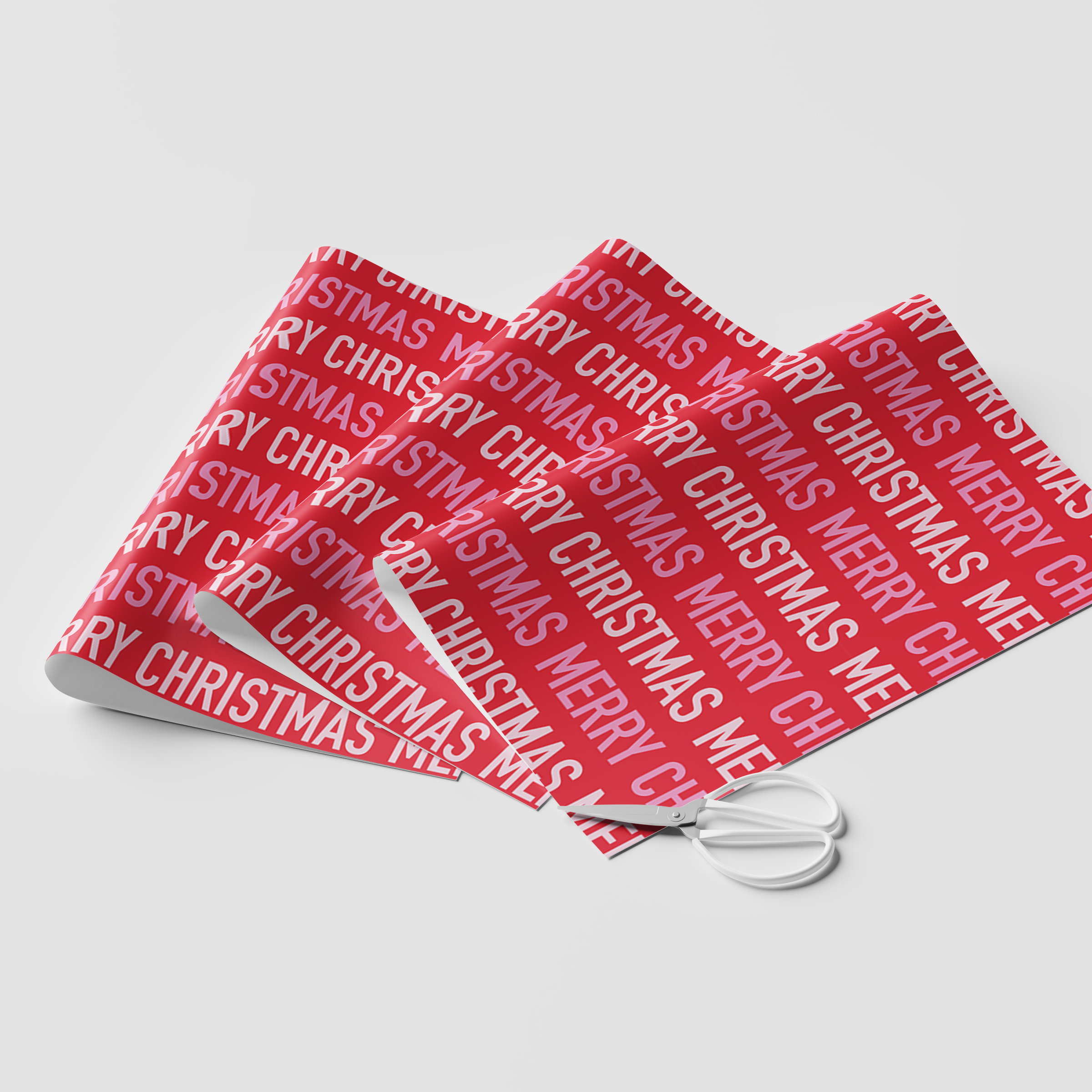 Merry Christmas Text Wrapping Paper