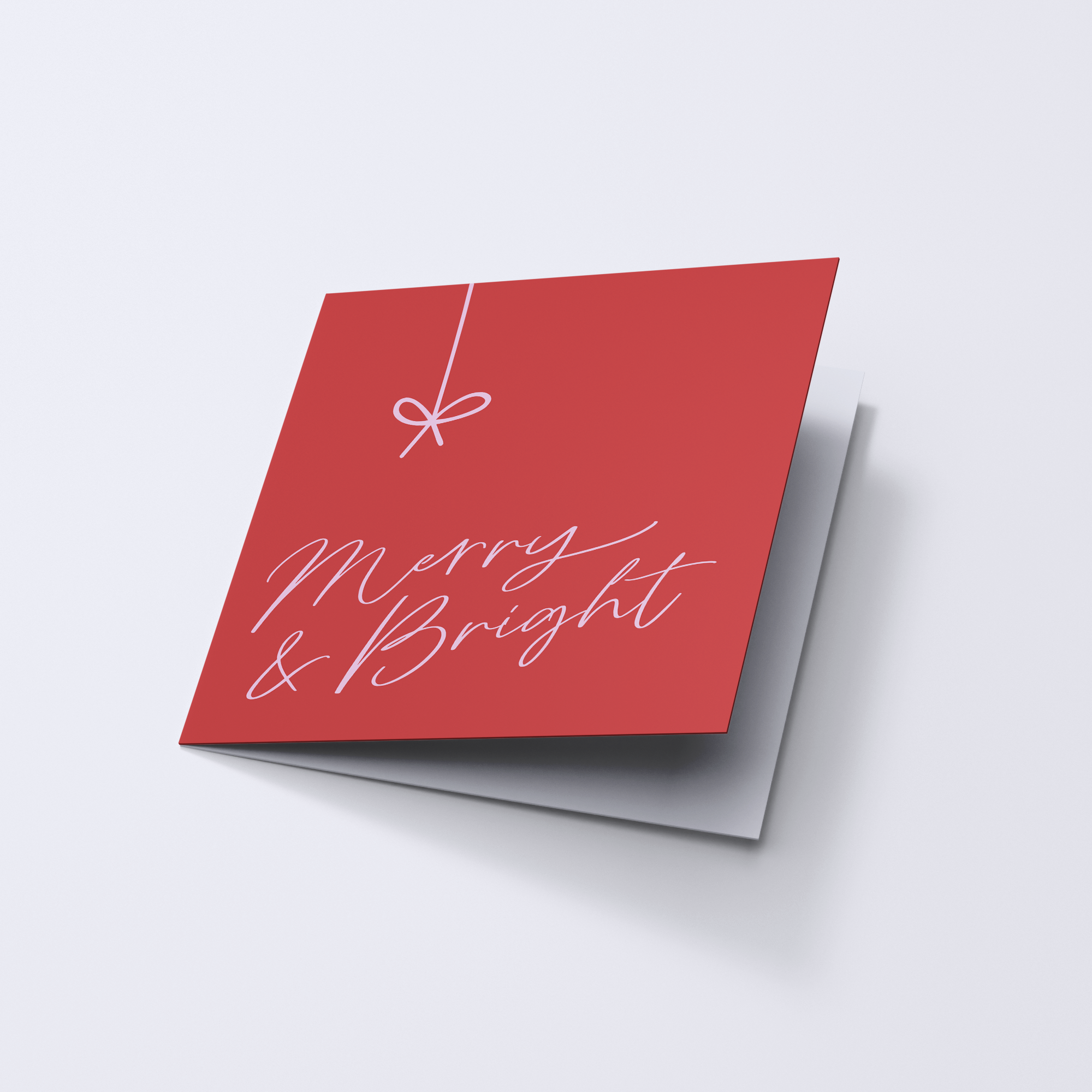 Merry & Bright Script Card