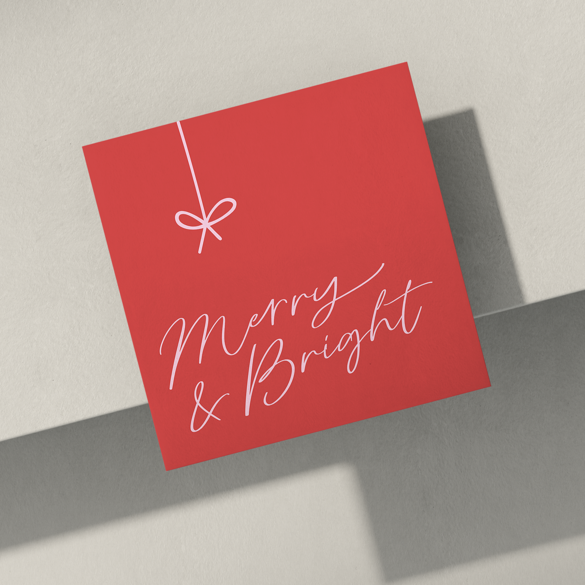 Merry & Bright Script Card