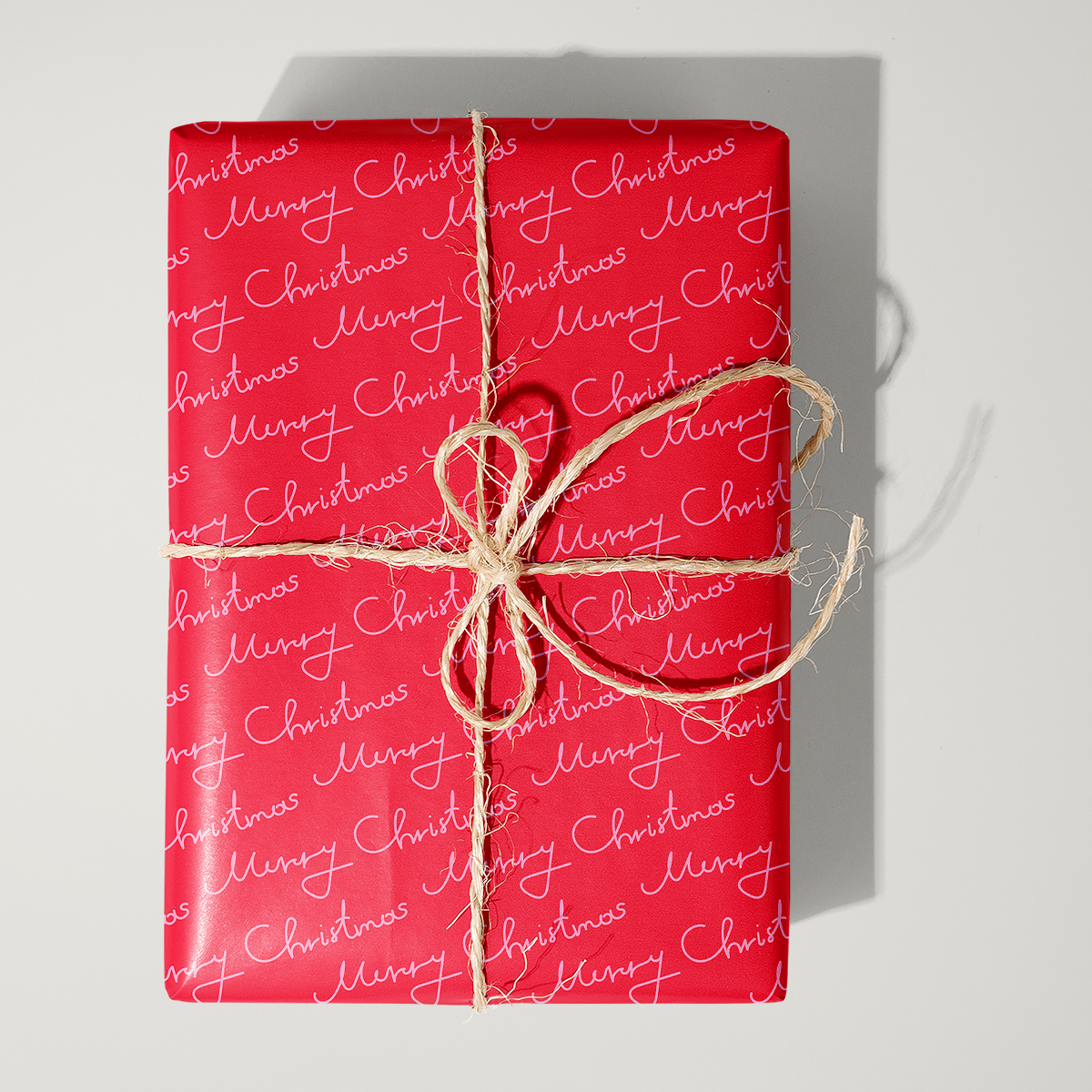 Merry Christmas Script Wrapping Paper