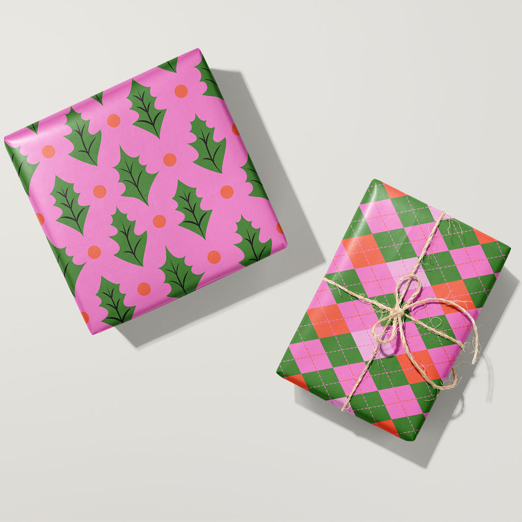 Mistletoe Palm Royale Wrapping Paper