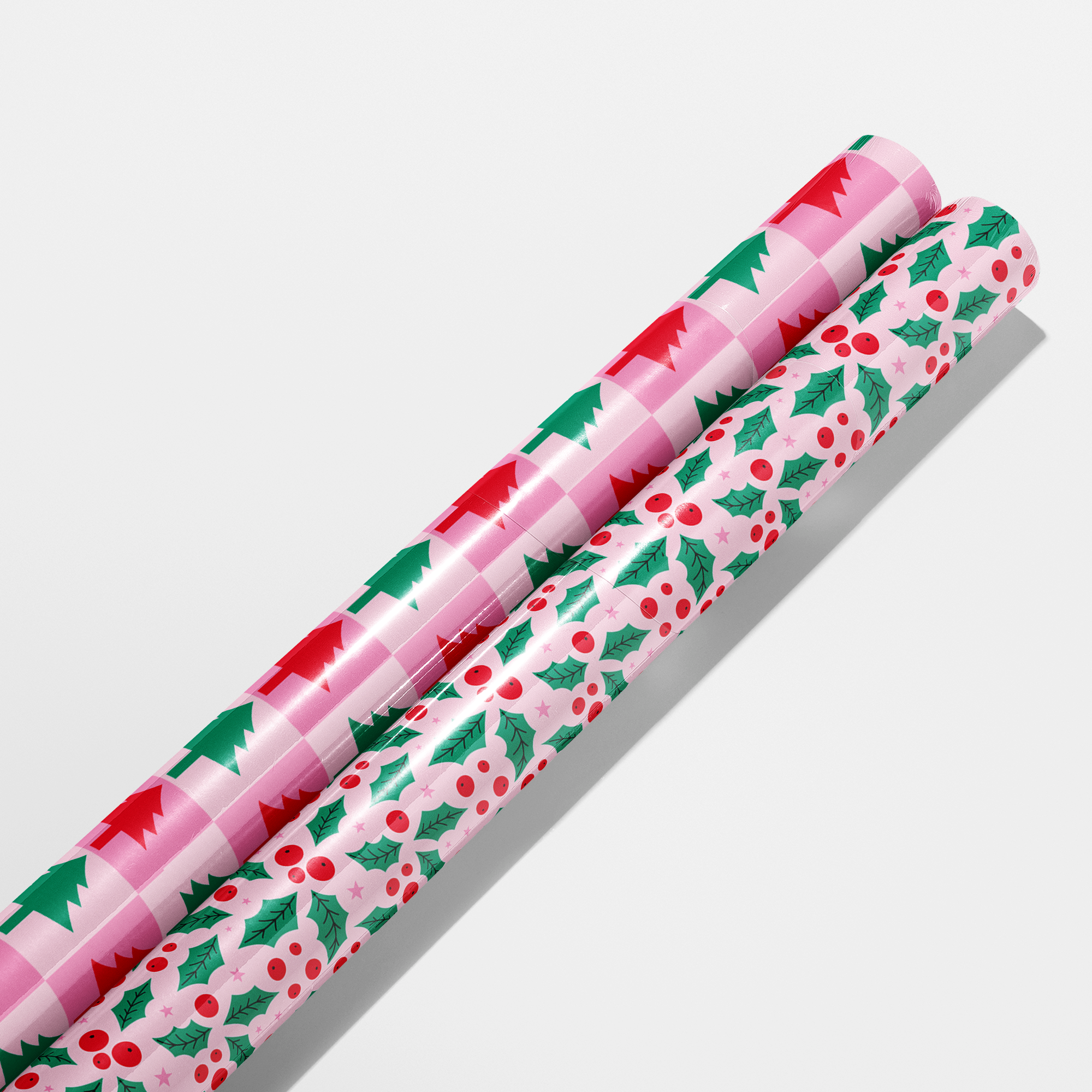 Checkered Trees Wrapping Paper