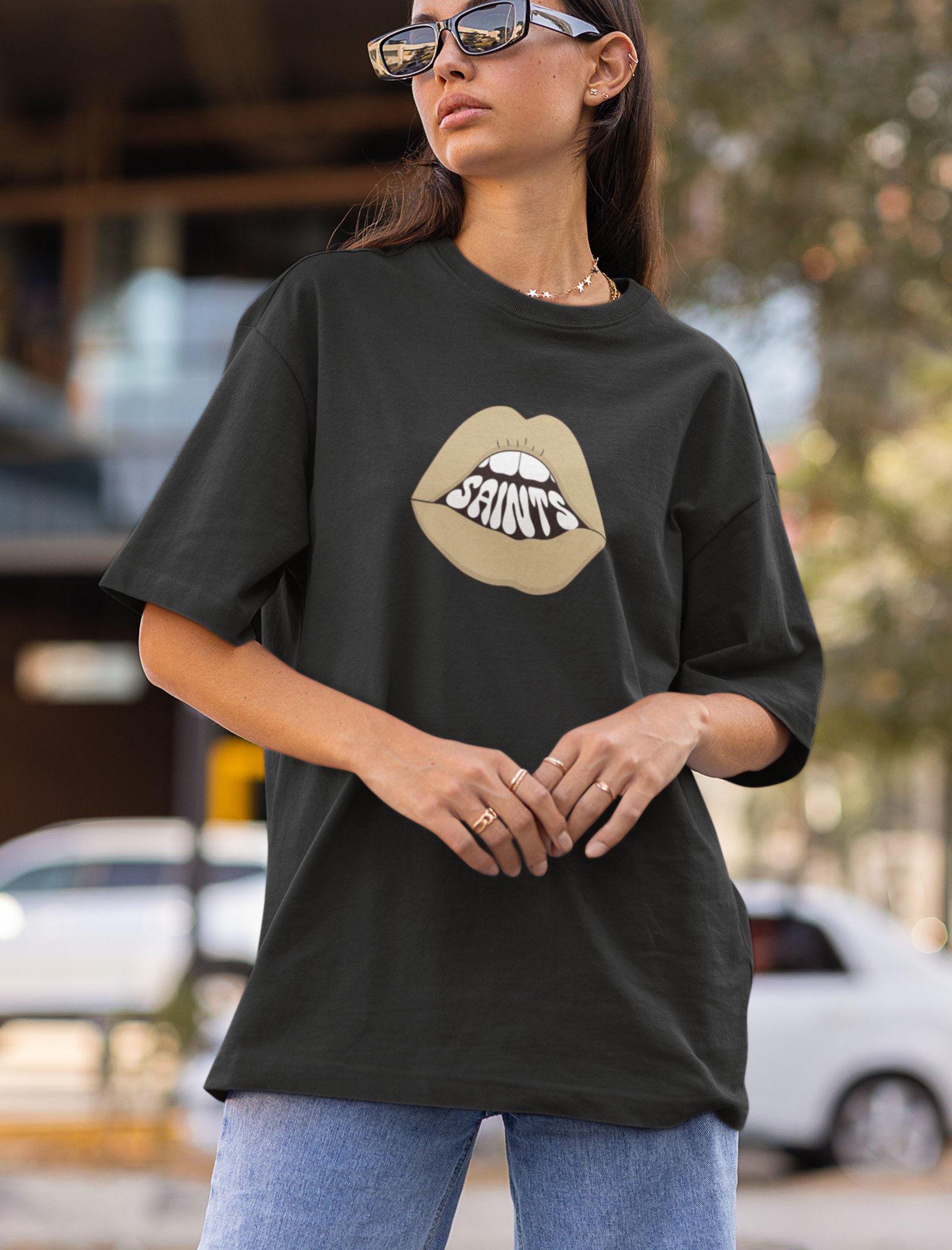 Saints Lips Oversized Tall Beefy-T®