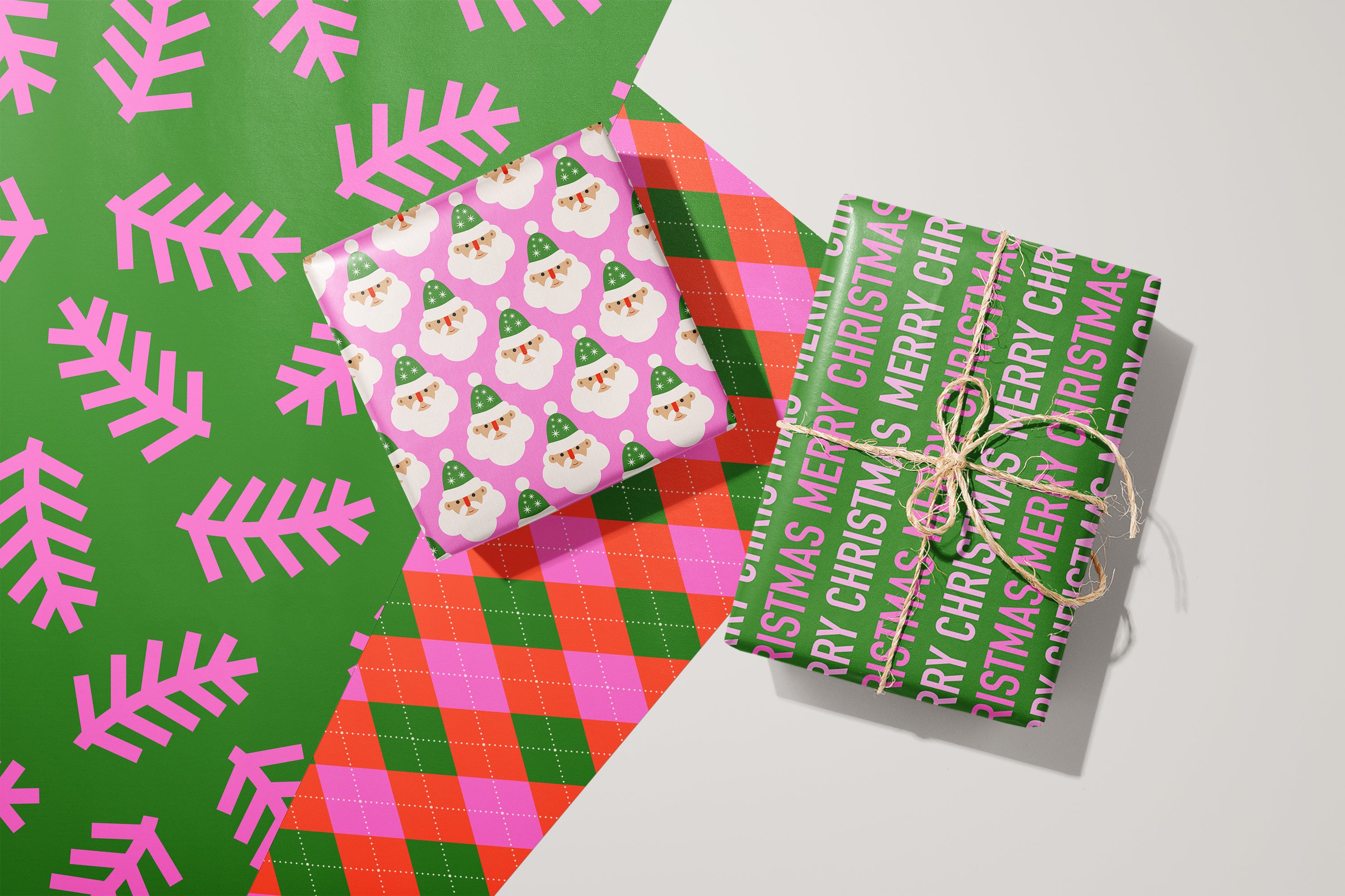 Flannel Palm Royale Wrapping Paper