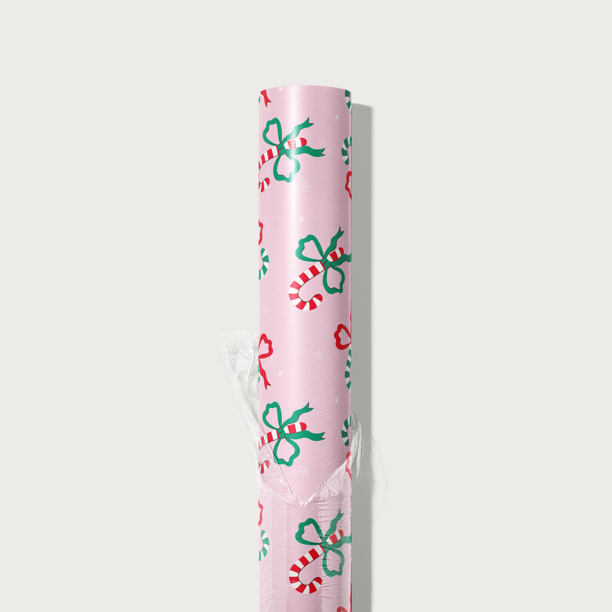 Candy Cane Bows Wrapping Paper