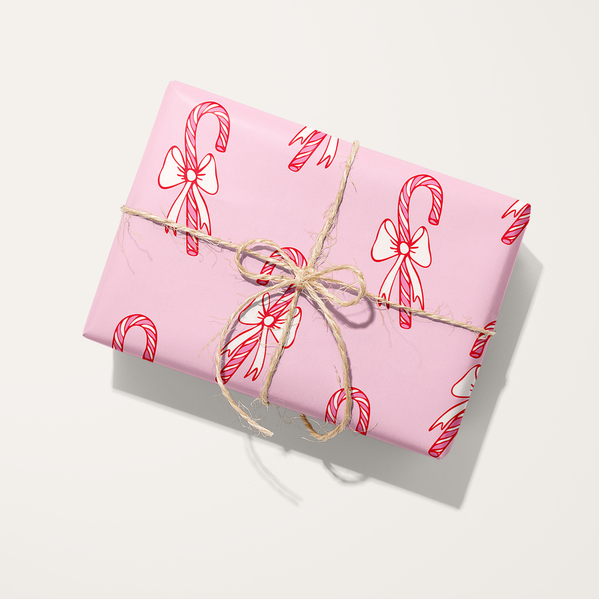 Retro Candy Cane Wrapping Paper