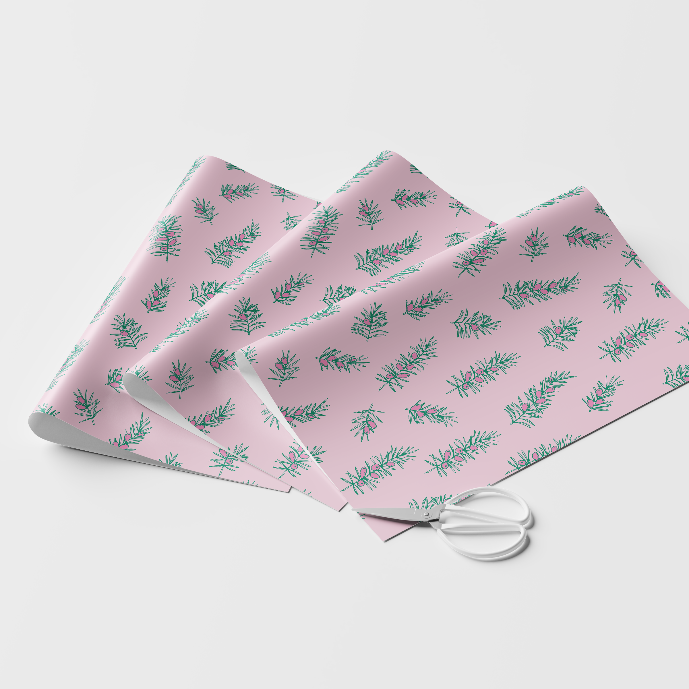 Pine Branches Wrapping Paper