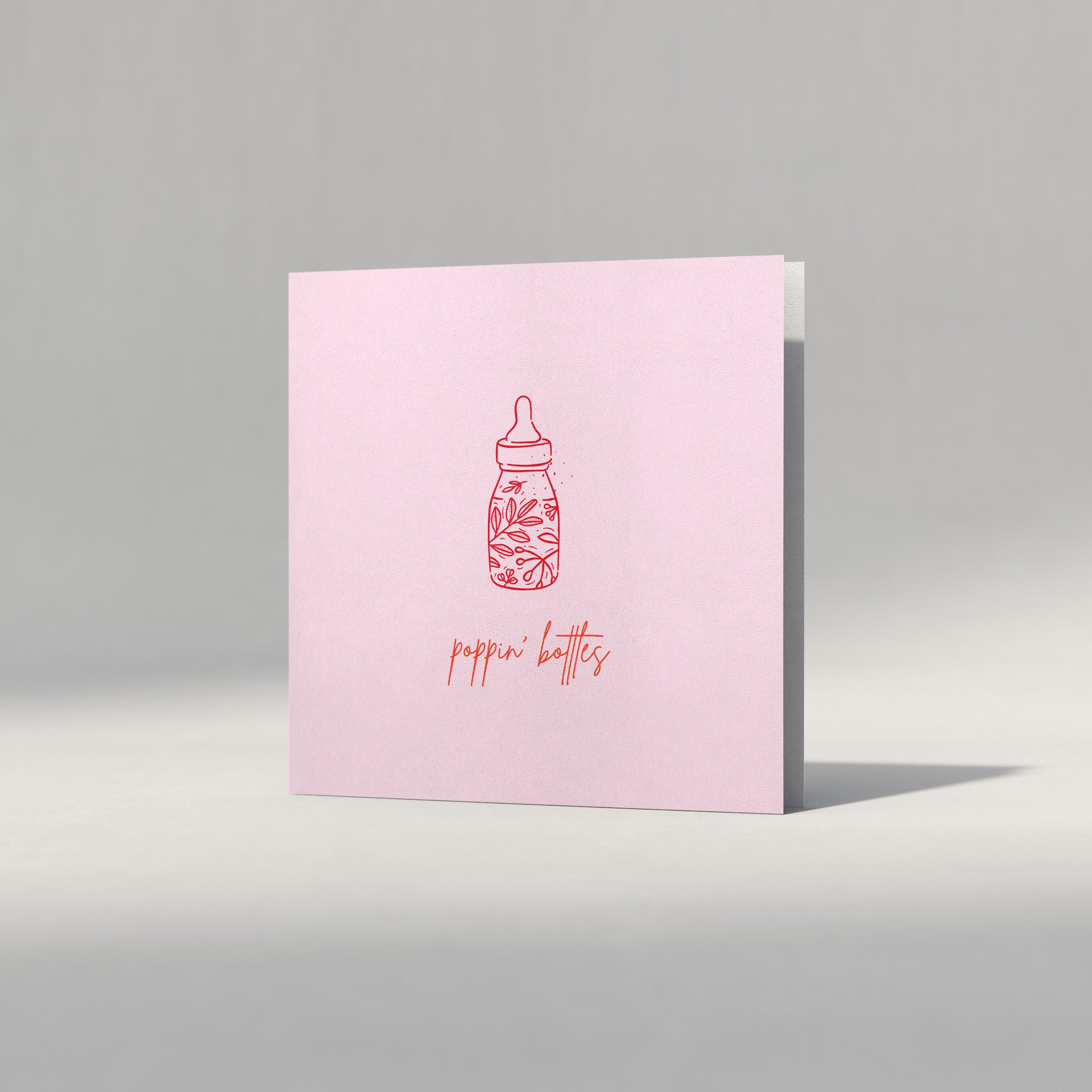 Poppin' Bottles Pink Card