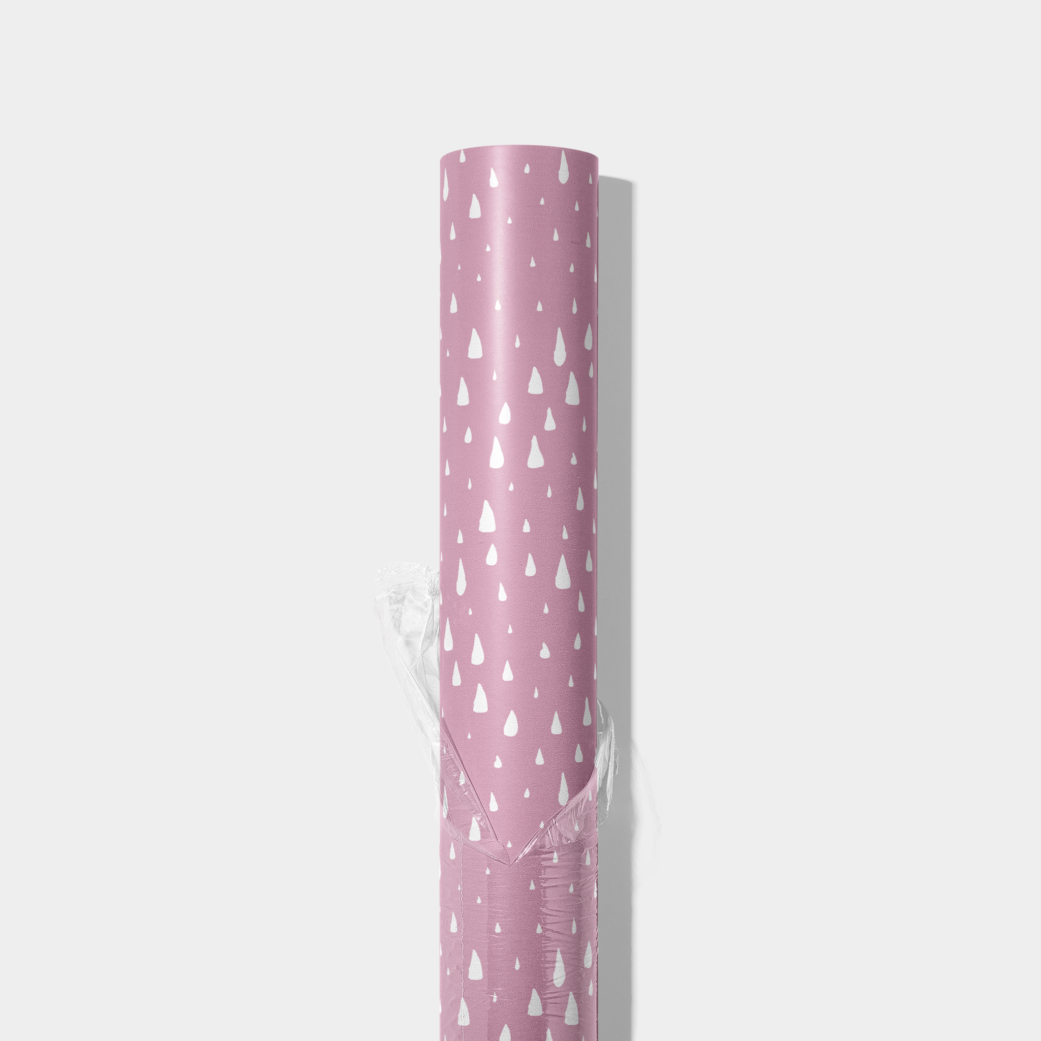 Pink Falling Snow Wrapping Paper