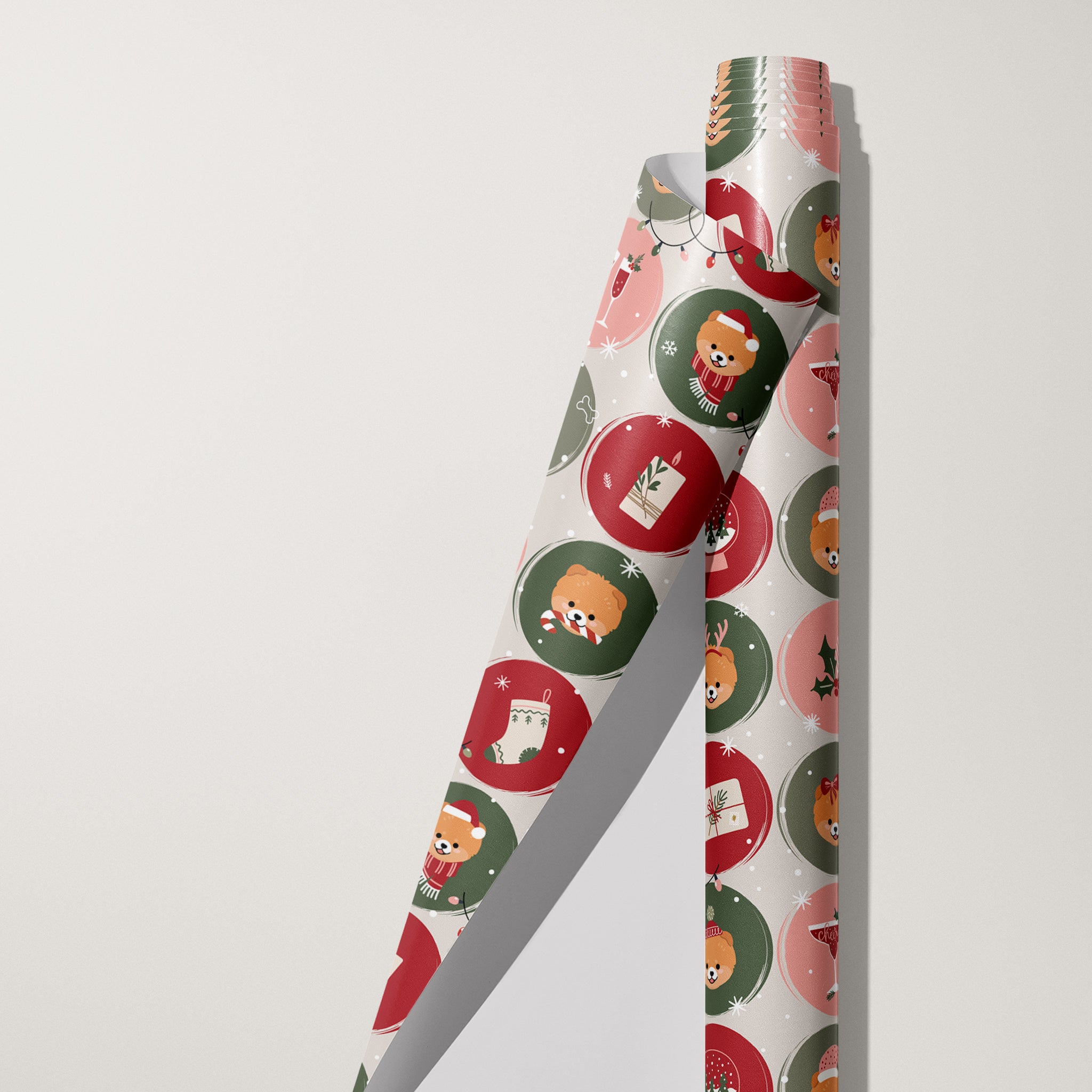 Pomeranian Ornaments Wrapping Paper