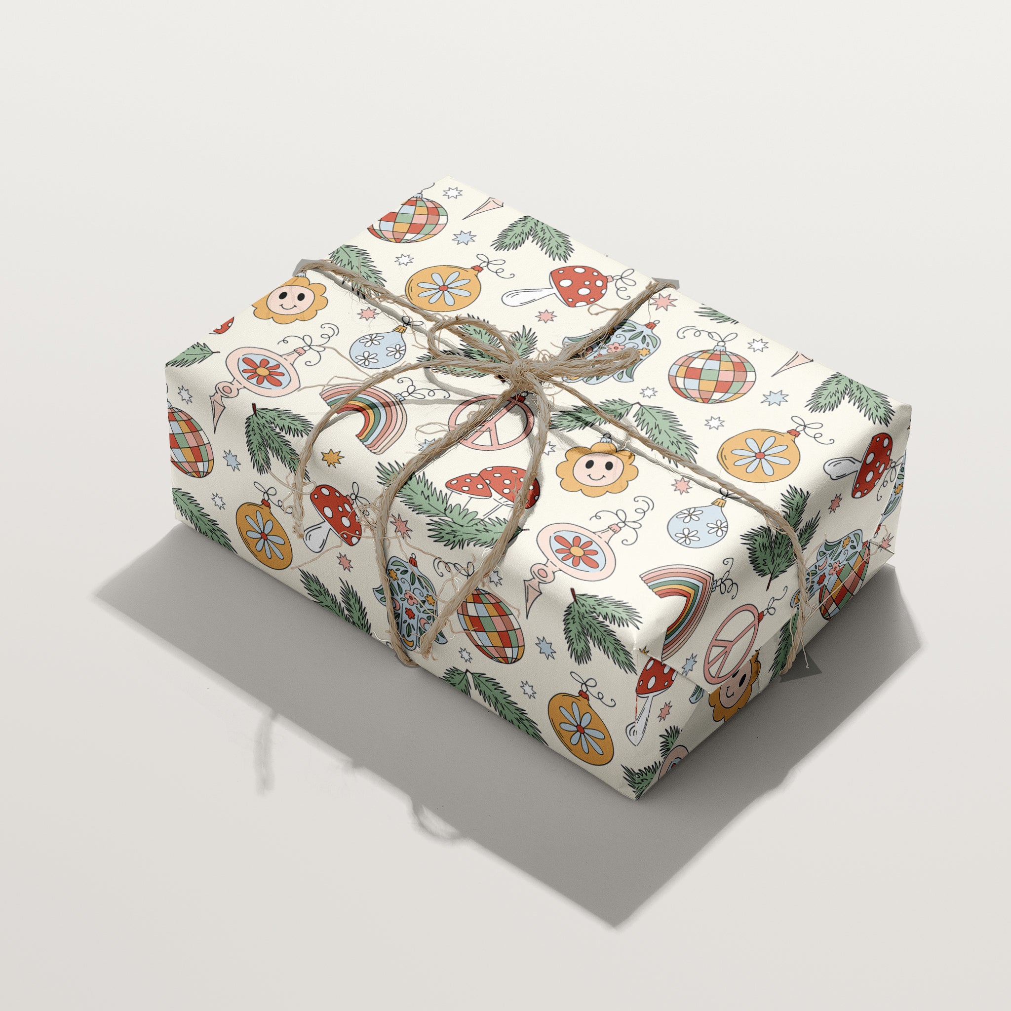 Retro Emojis Wrapping Paper