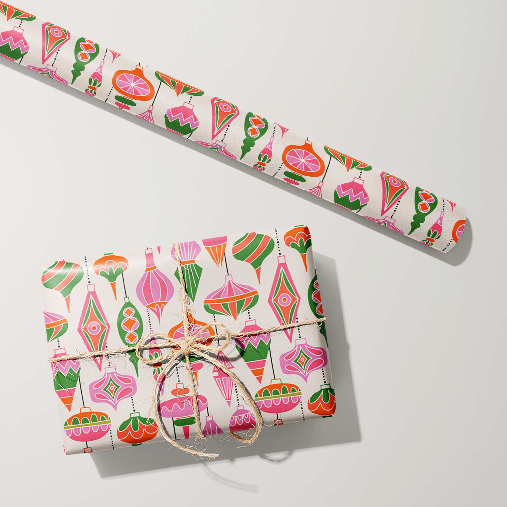 Retro Ornaments Wrapping Paper