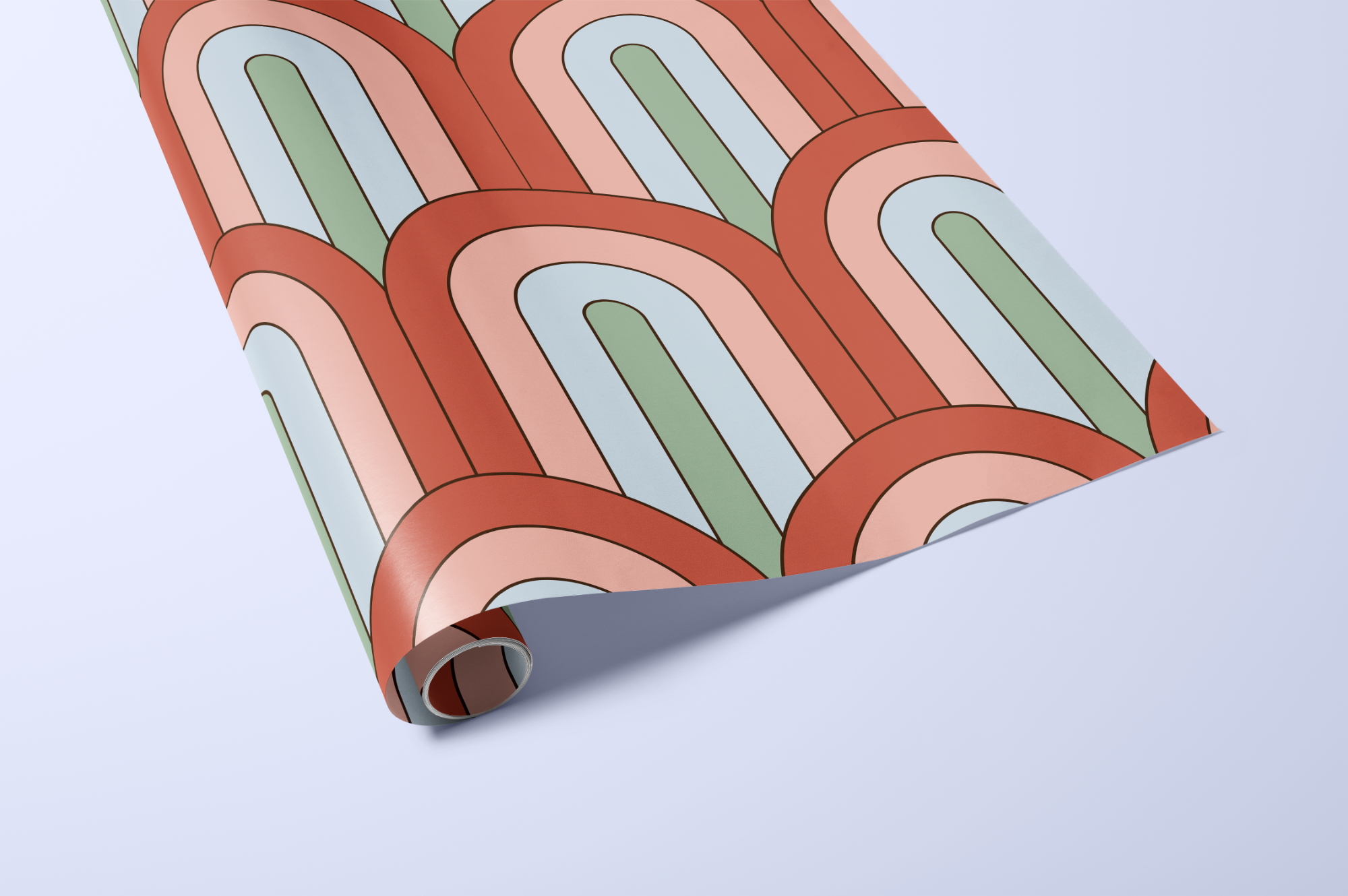 Retro Rainbow Wrapping Paper