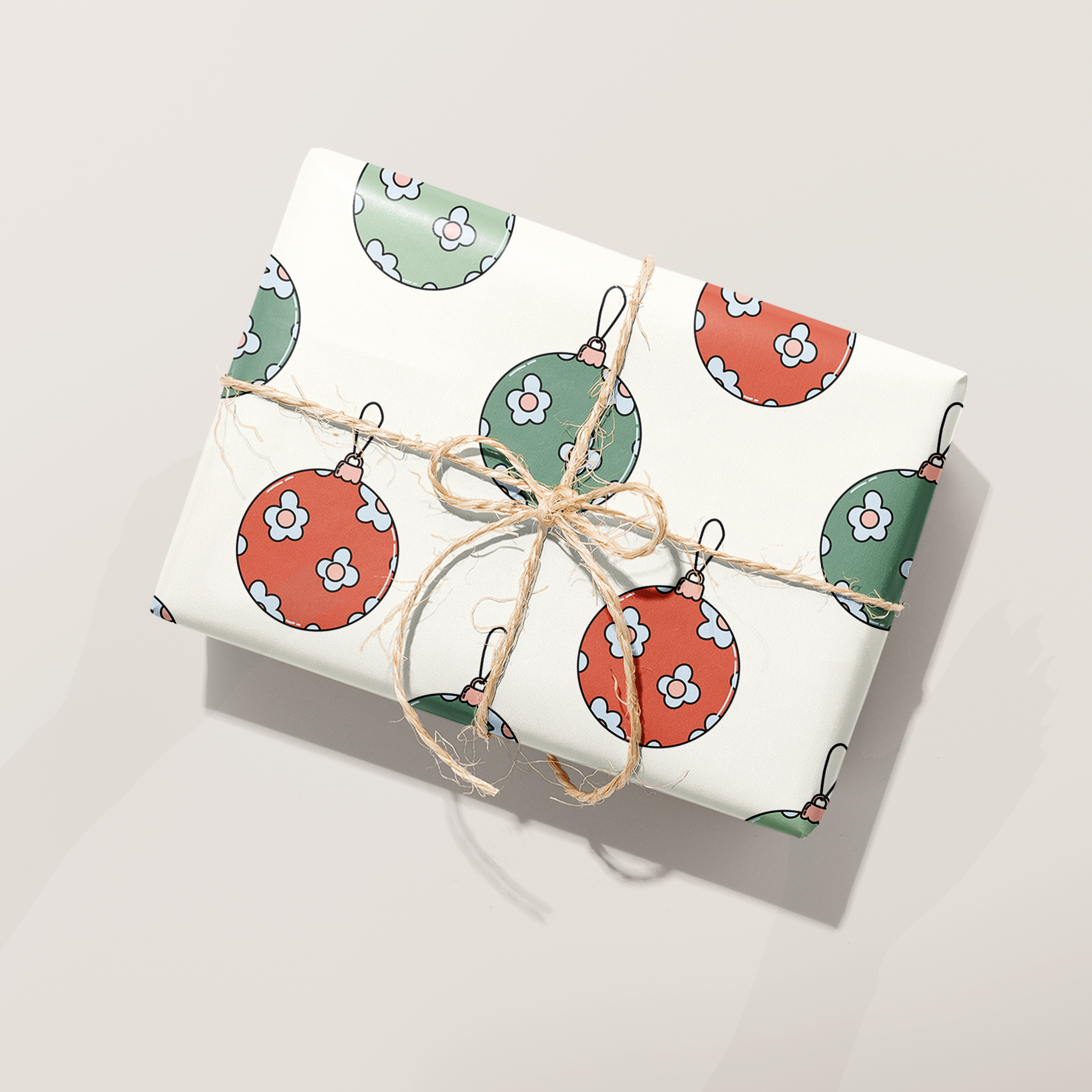 Retro Ornaments Wrapping Paper