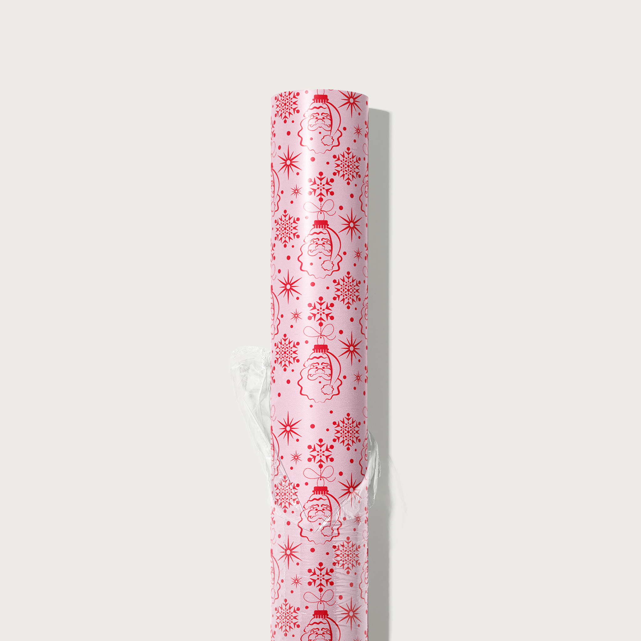 Retro Santa Ornaments Wrapping Paper