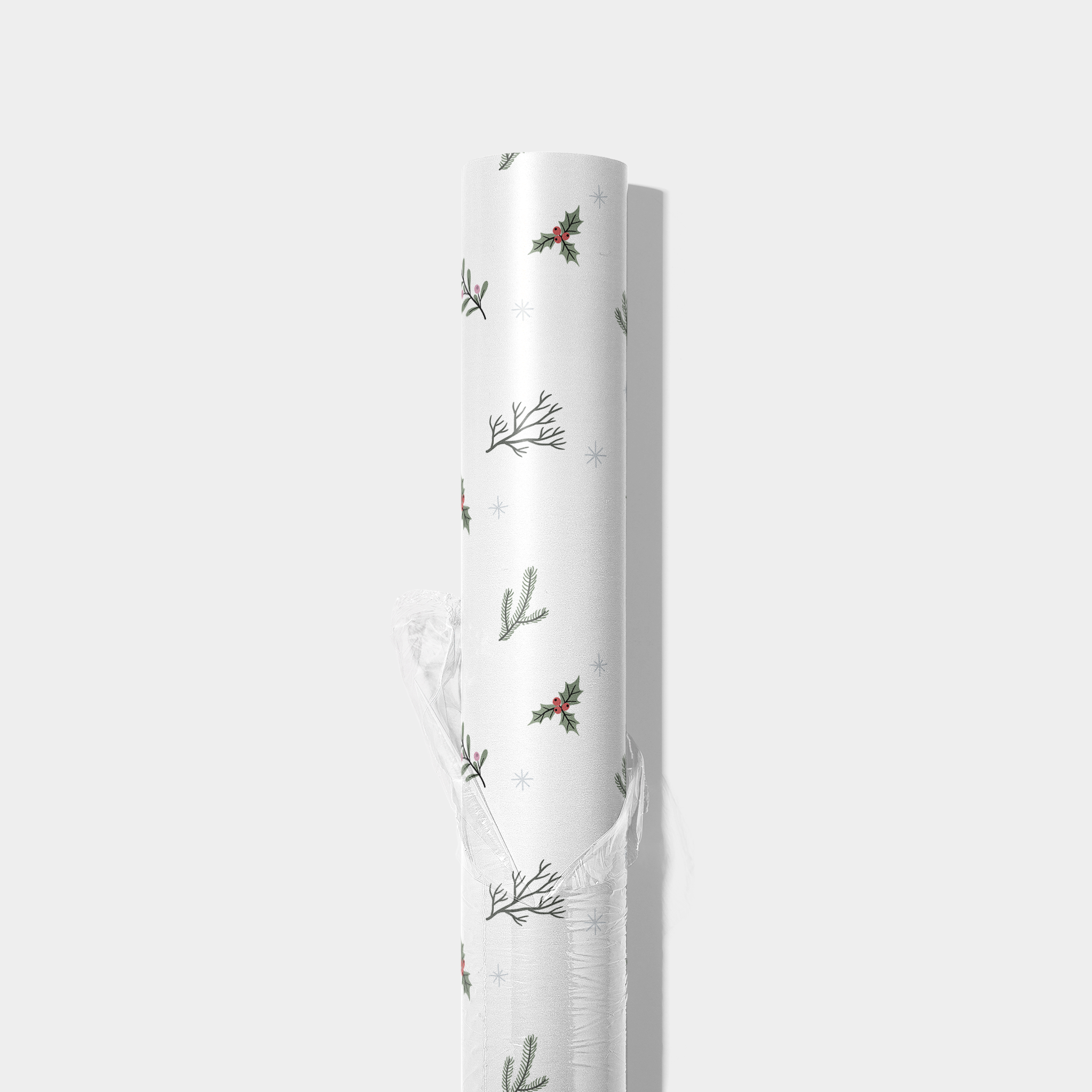 Simple Holiday Floral Wrapping Paper