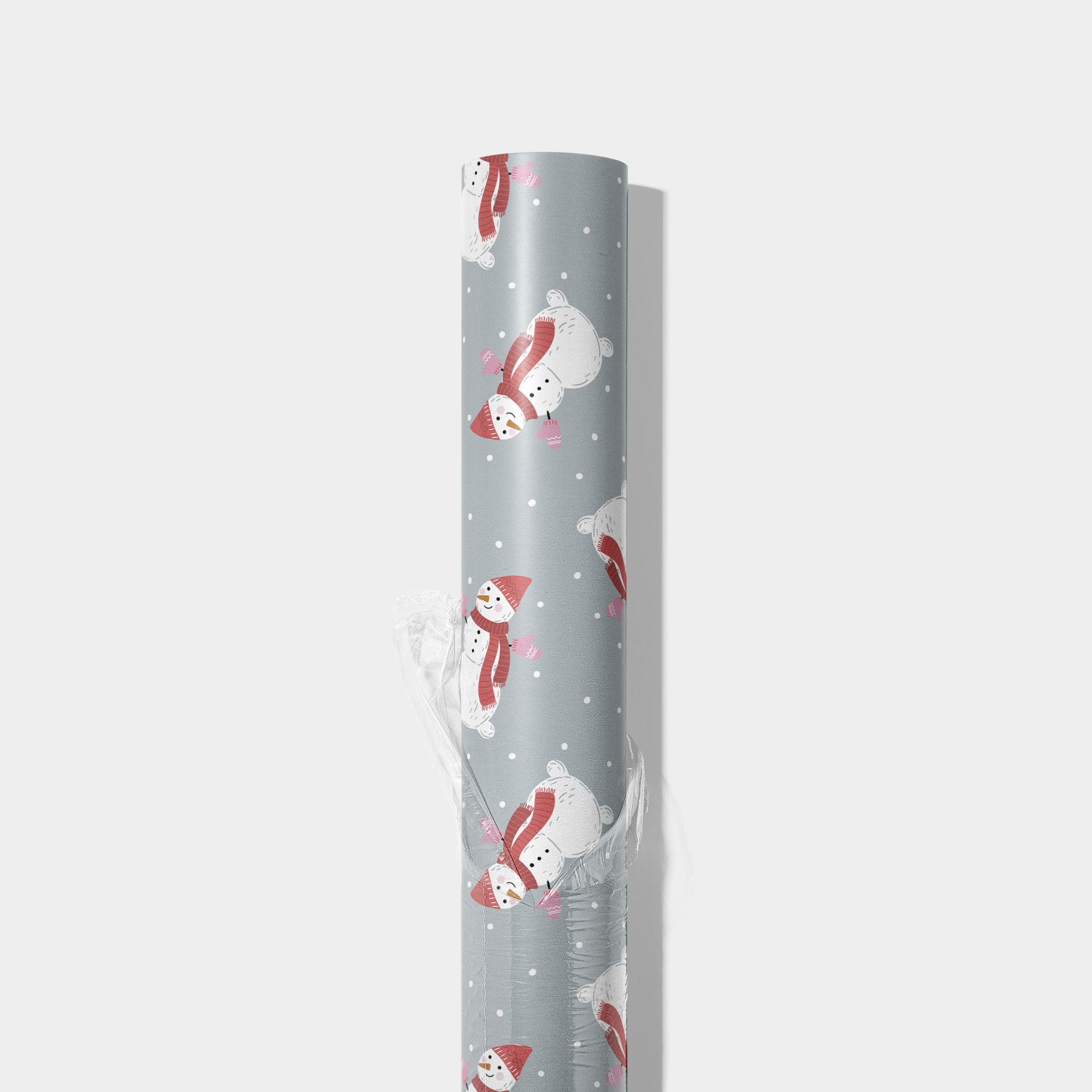 Handdrawn Snowmen Wrapping Paper