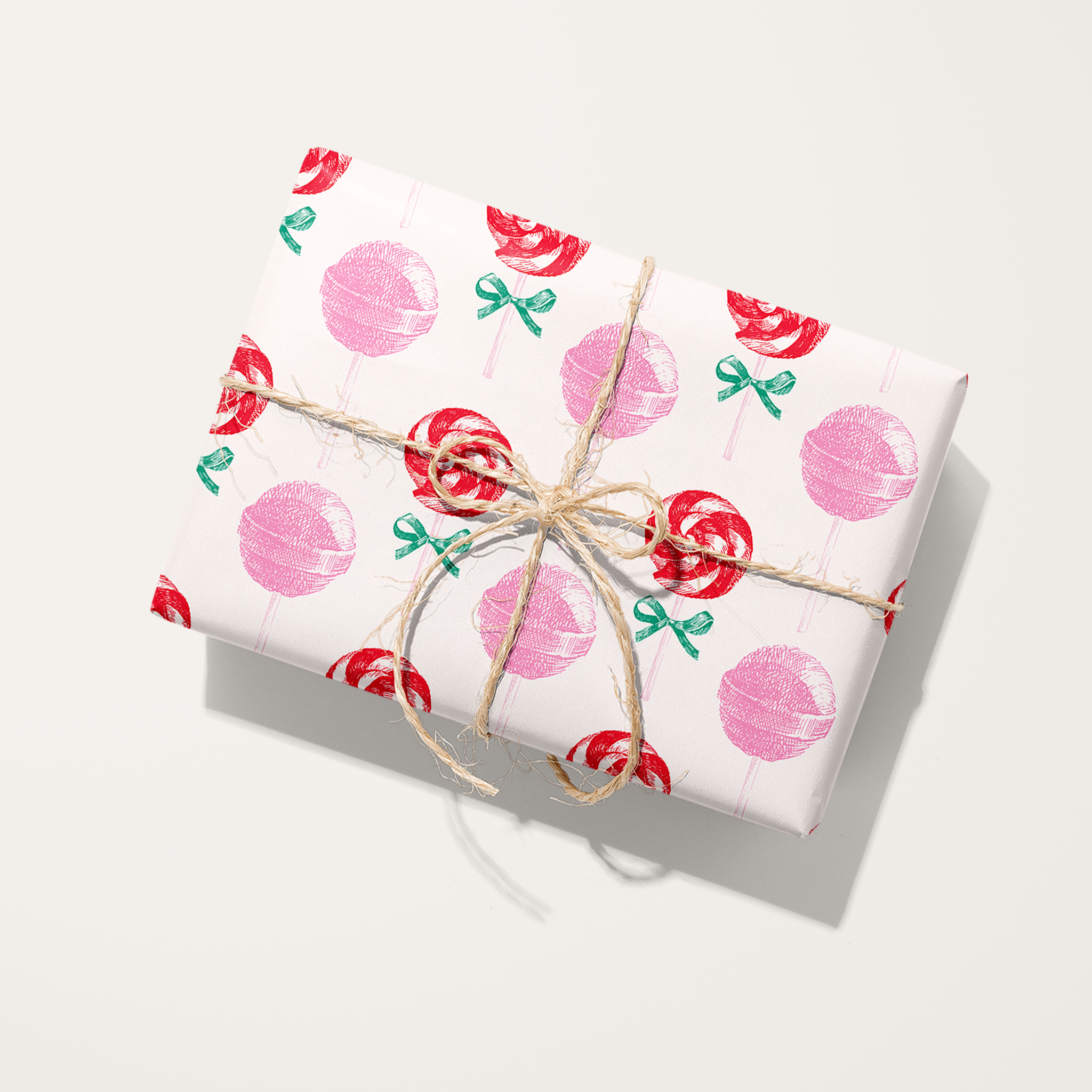 Peppermint Lollipops Wrapping Paper