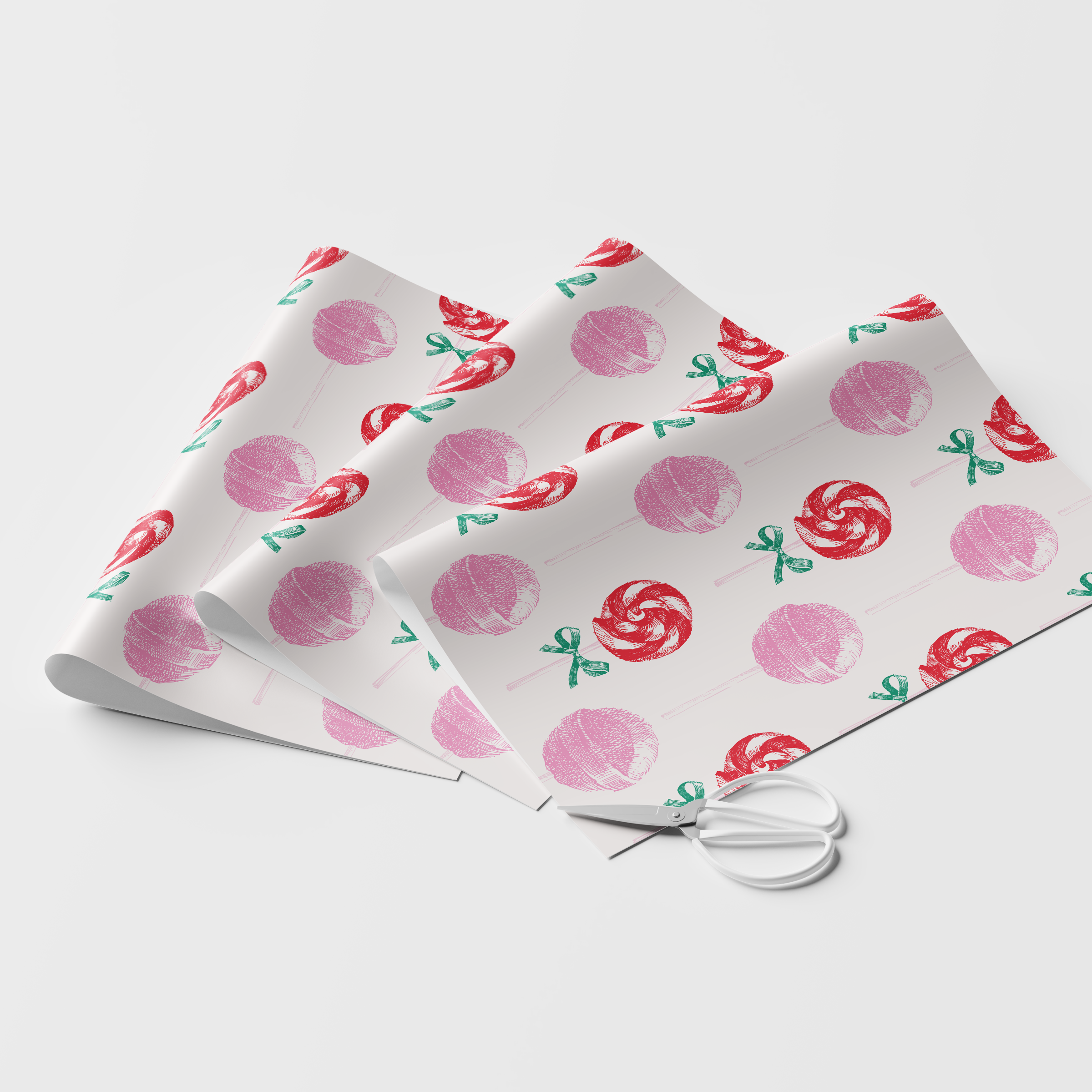 Peppermint Lollipops Wrapping Paper