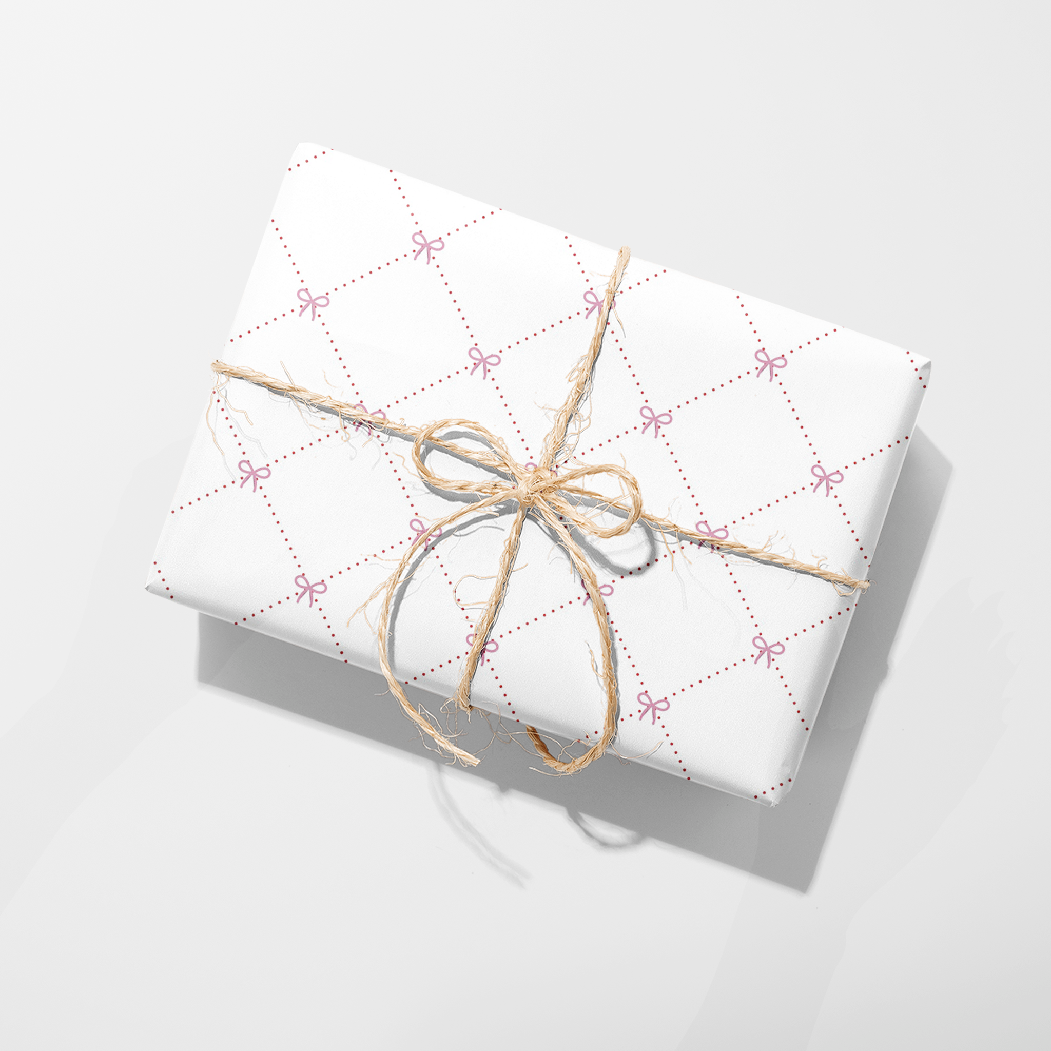 Textile Bows Pattern Wrapping Paper