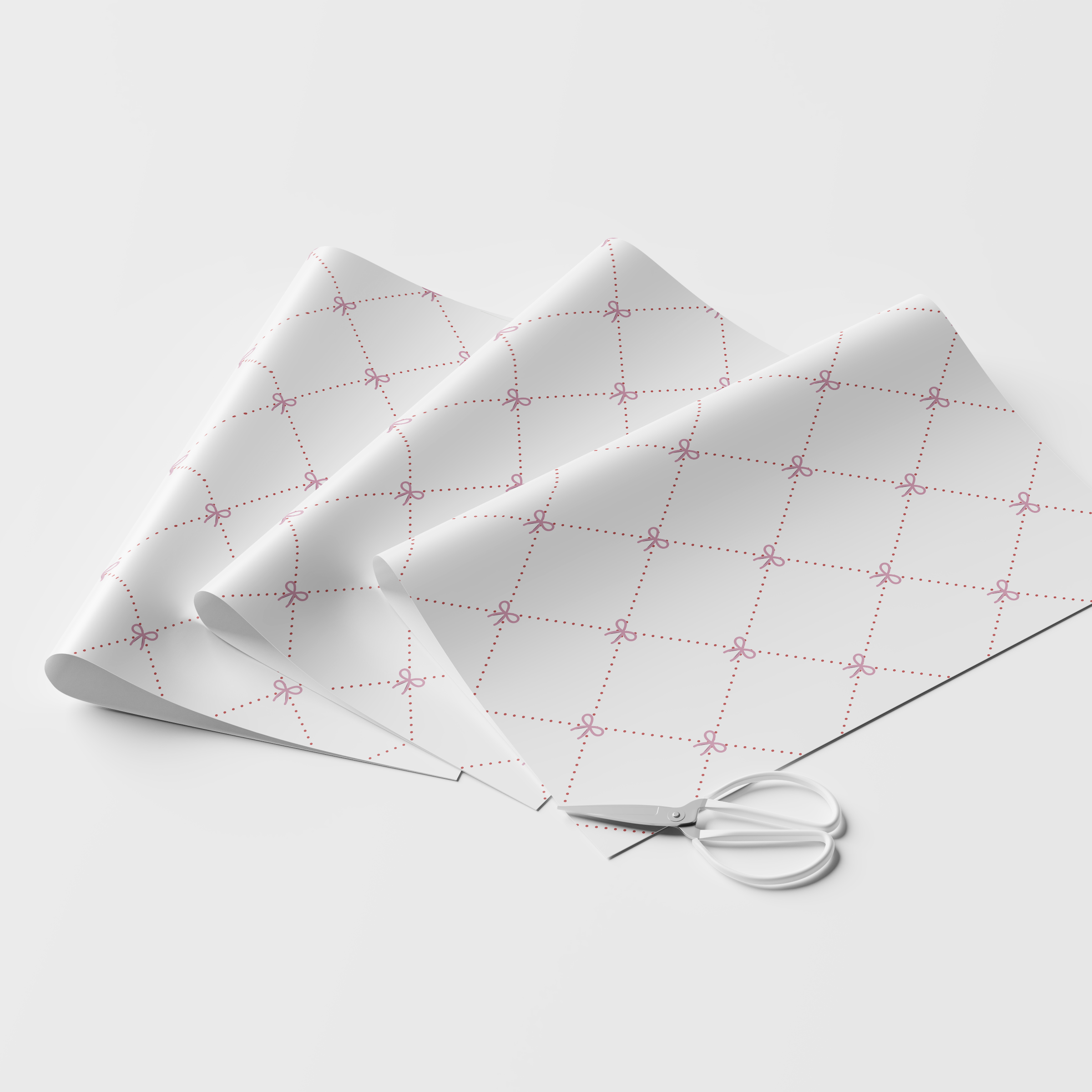 Textile Bows Pattern Wrapping Paper