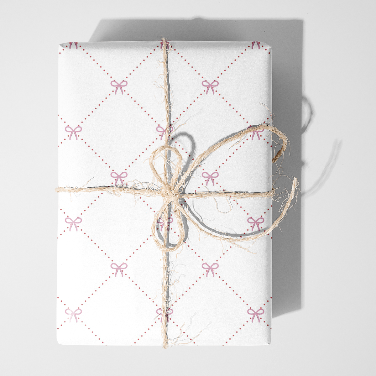 Textile Bows Pattern Wrapping Paper