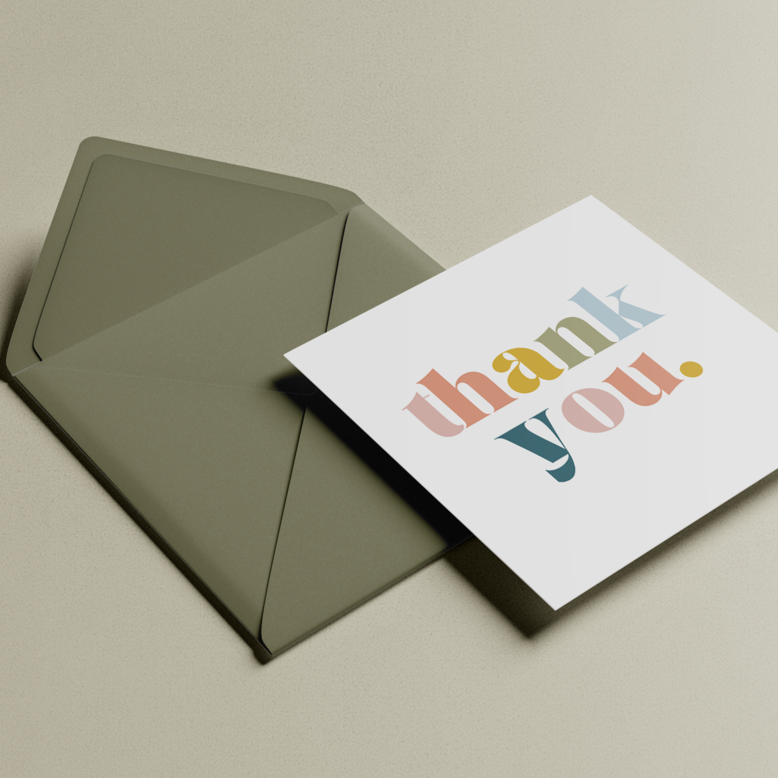 Muted Thank You Card