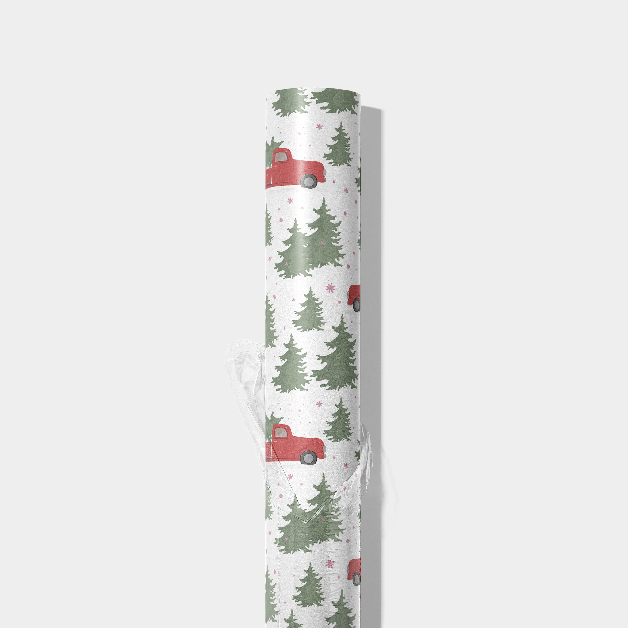 Trucks and Christmas Trees Wrapping Paper