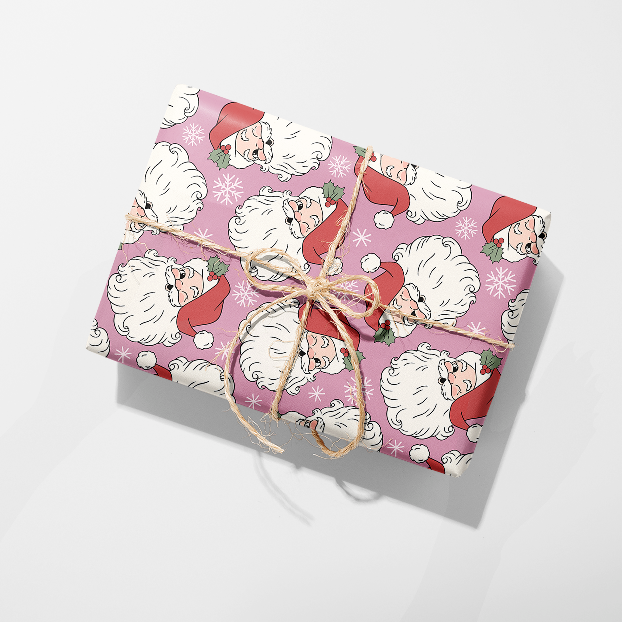 Winking Santas Wrapping Paper